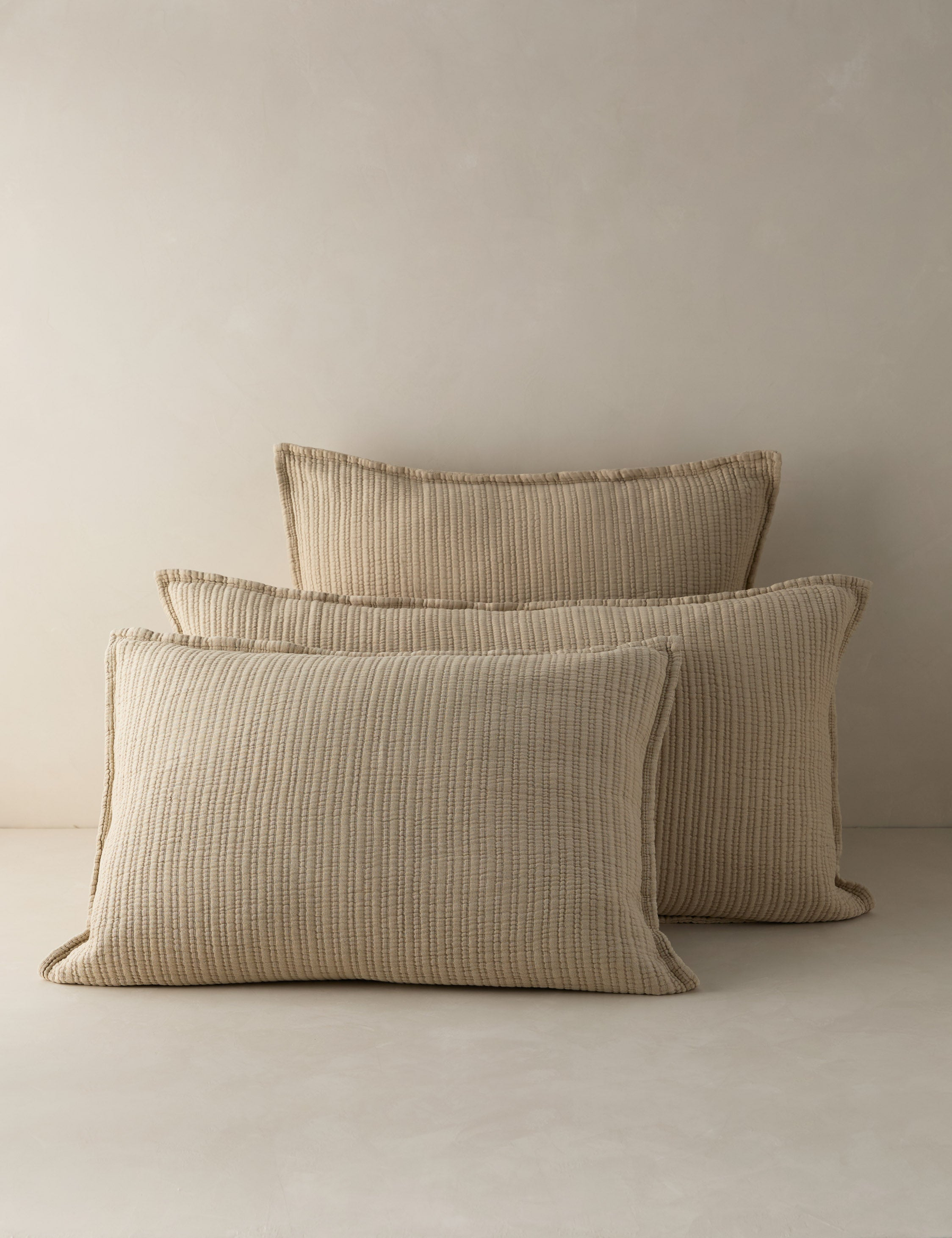 Chatham Cotton Matelasse Euro Sham by Pom Pom at Home - Natural