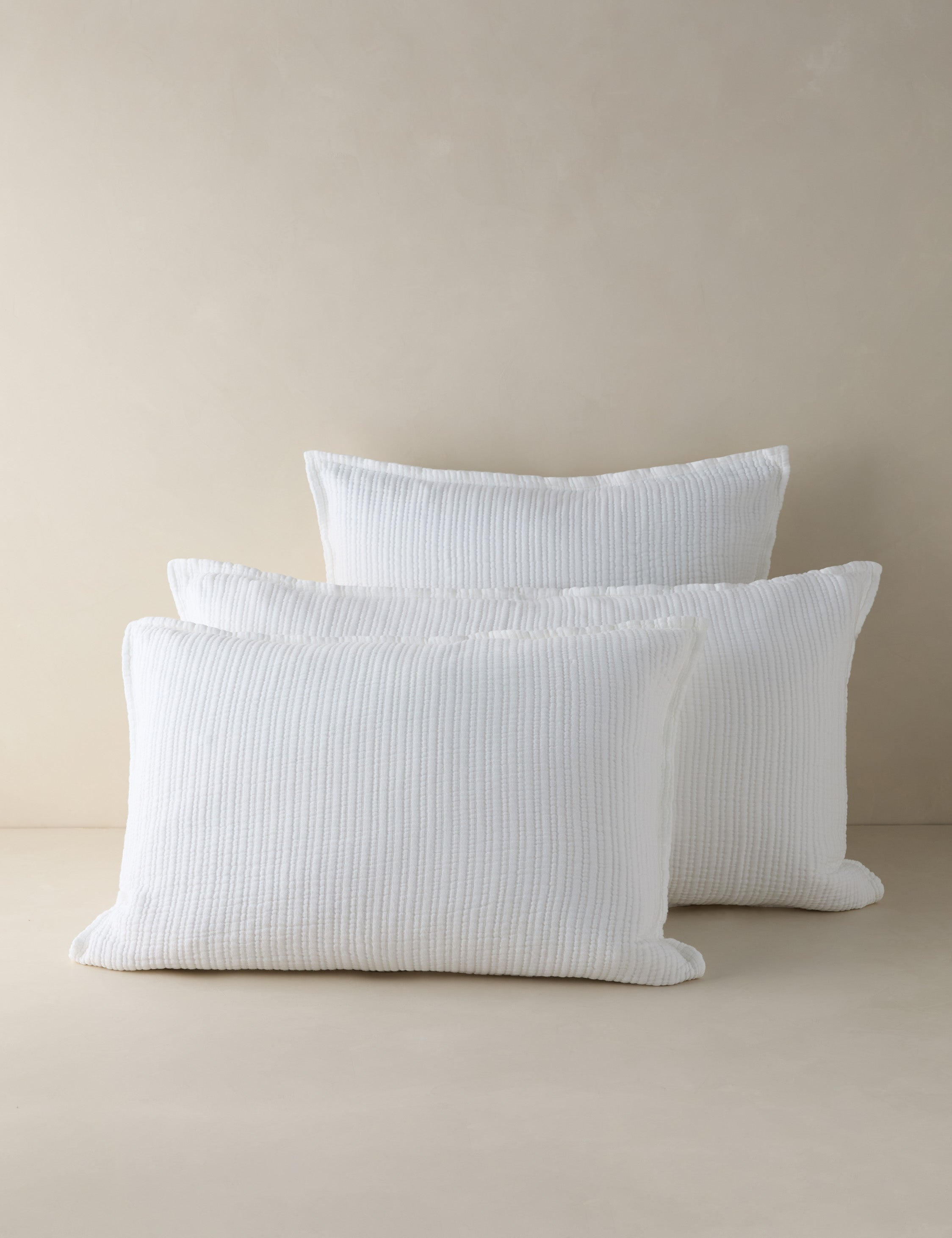 Chatham Cotton Matelasse Sham by Pom Pom at Home - White / Standard
