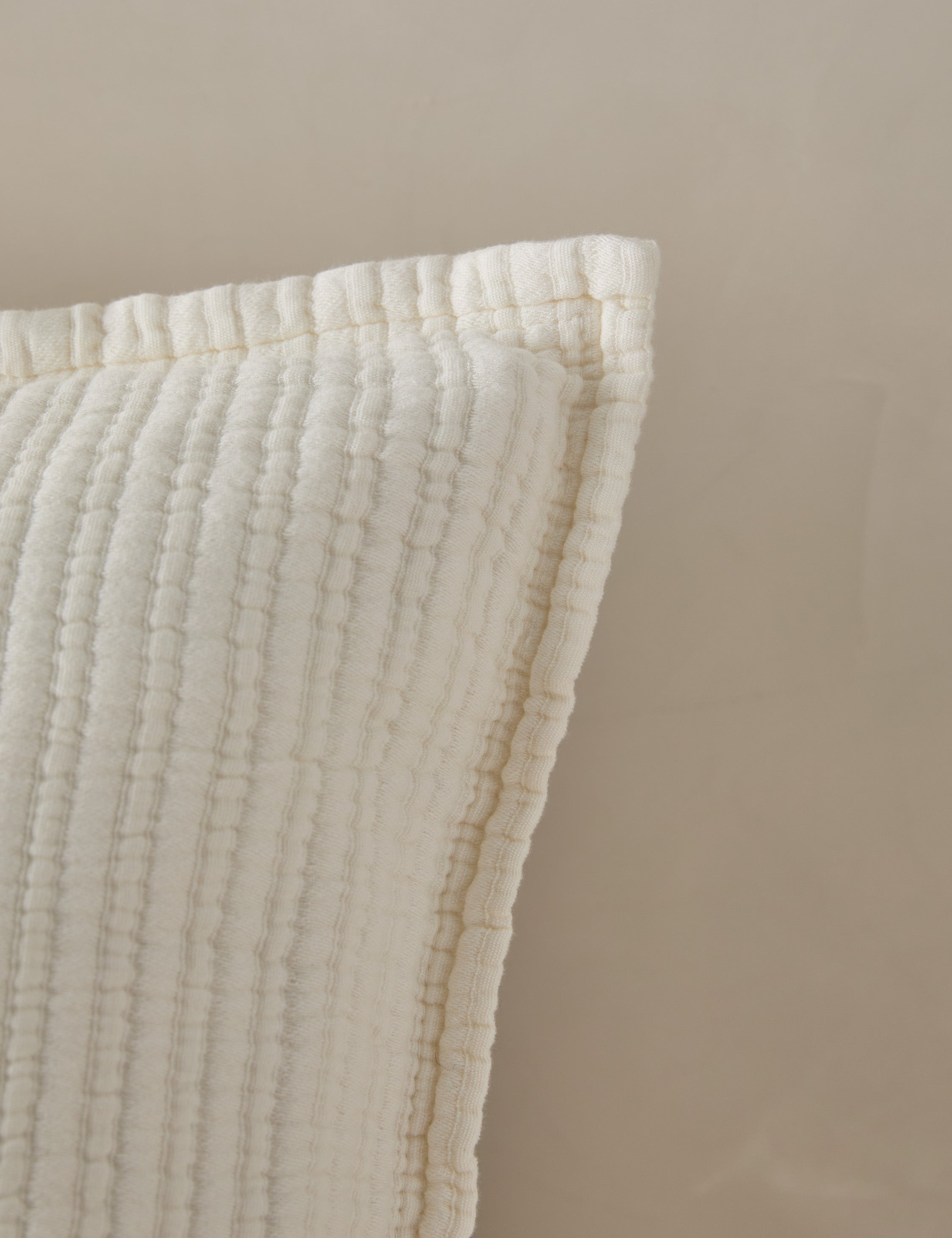 Chatham Cotton Matelasse Sham by Pom Pom at Home - Cream / Standard