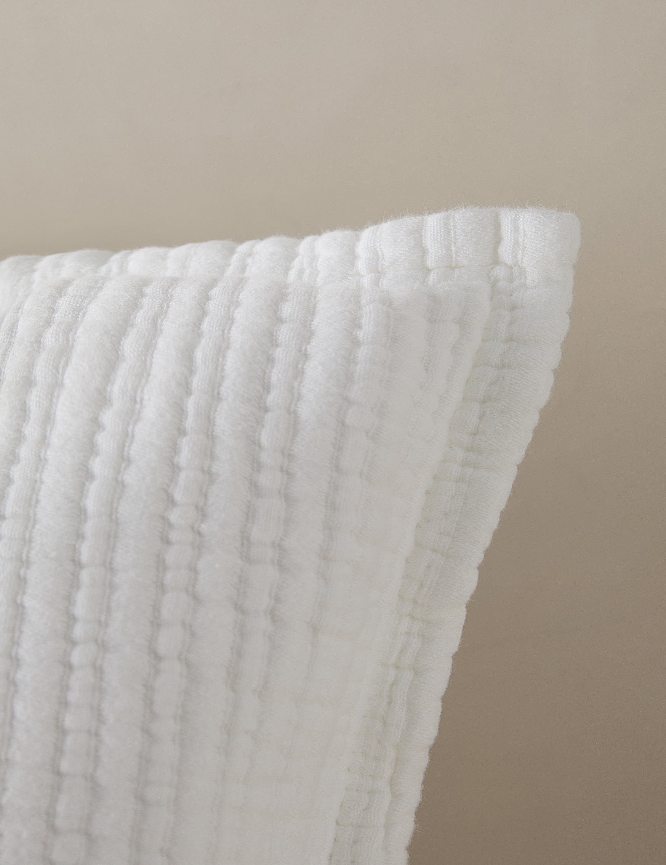 Chatham Cotton Matelasse Sham by Pom Pom at Home - White / Standard