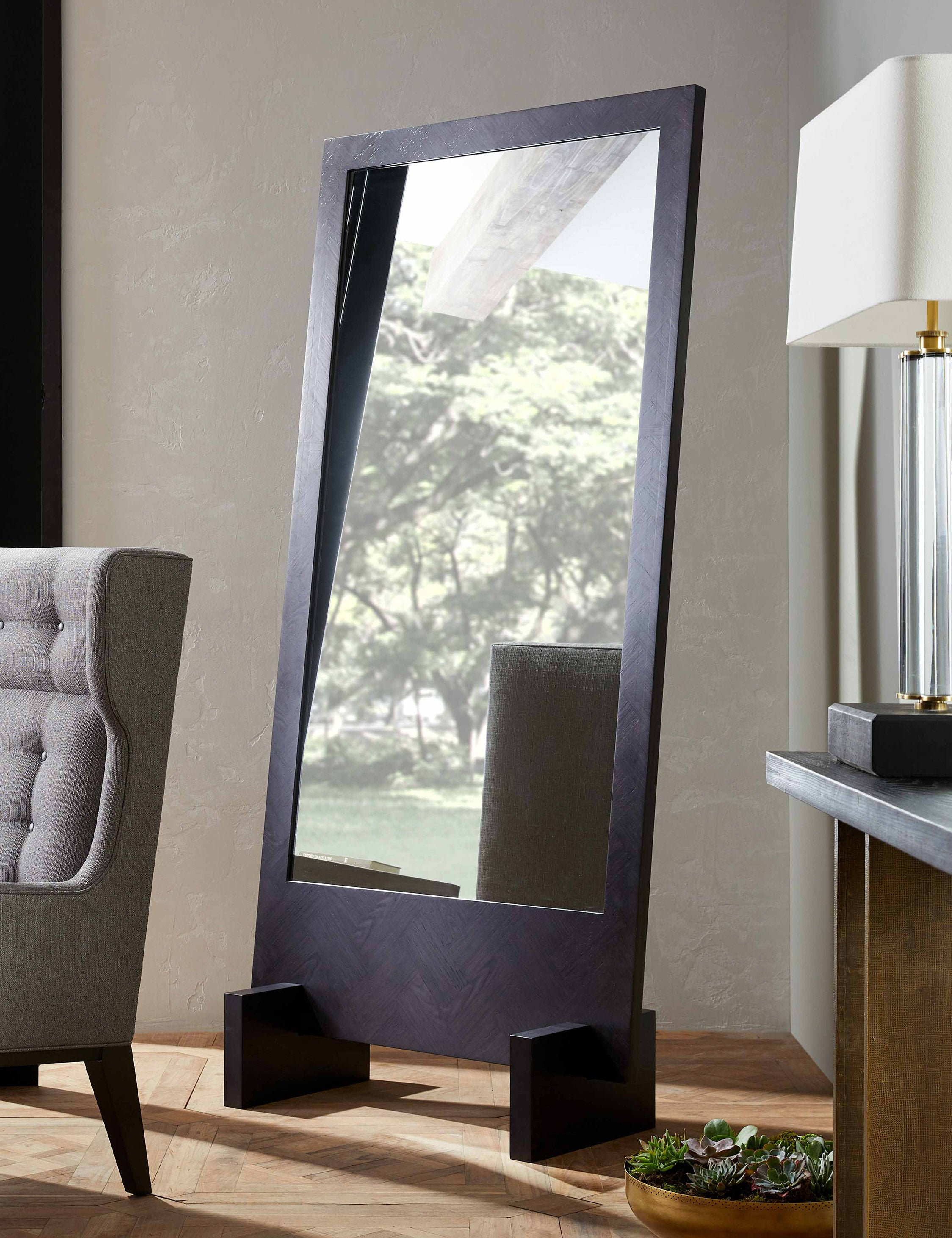 Arteriors Banfi Floor Mirror by Jay Jeffers - Black
