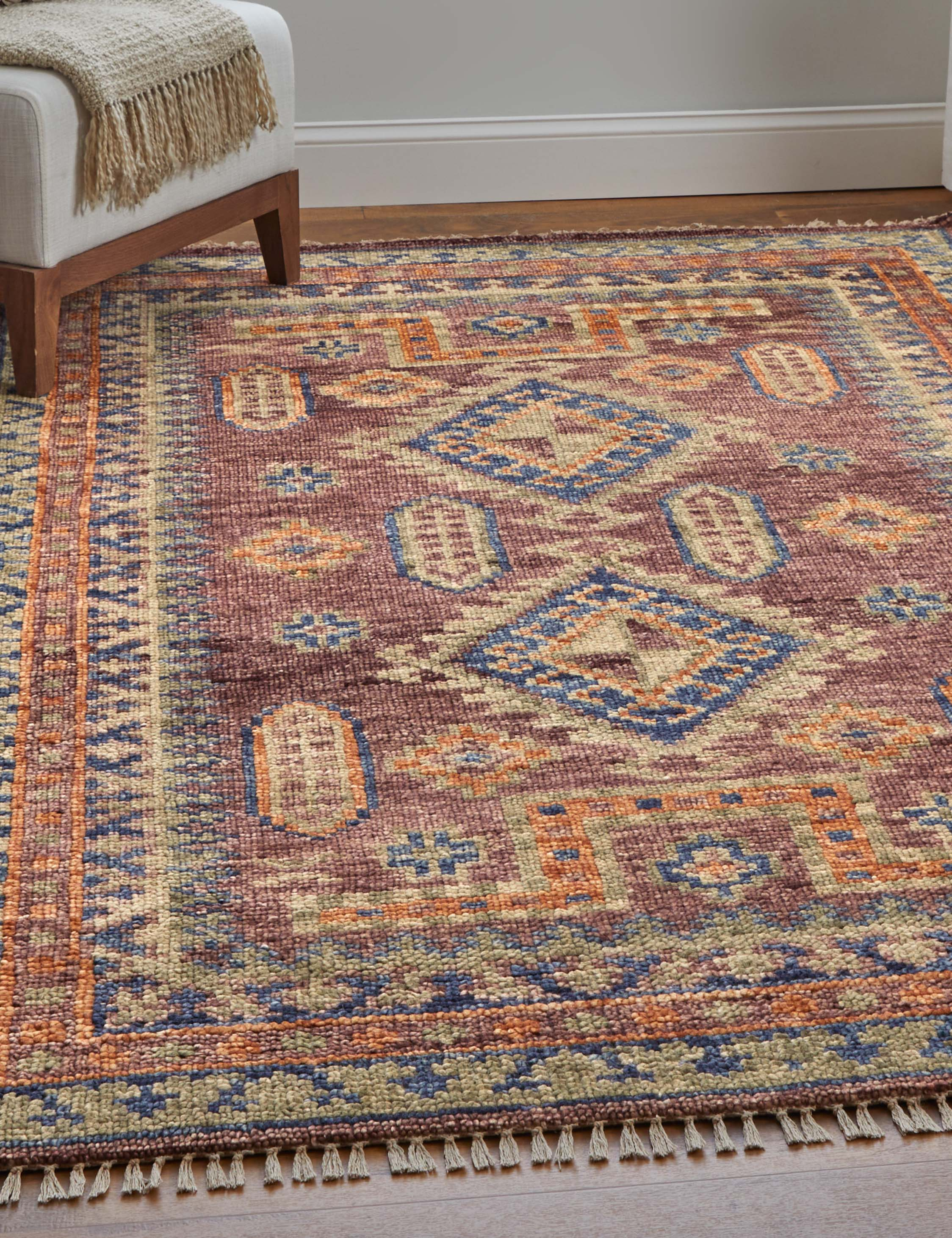 Cornado Hand-Knotted Wool Rug - Red / 9' x 12'