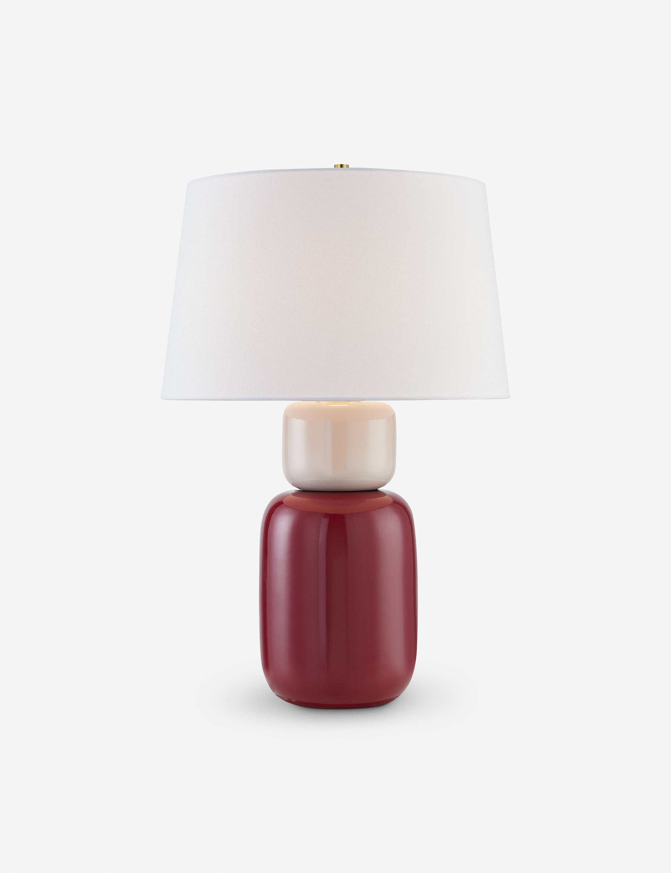 Dores Table Lamp - Bordeaux and Blush