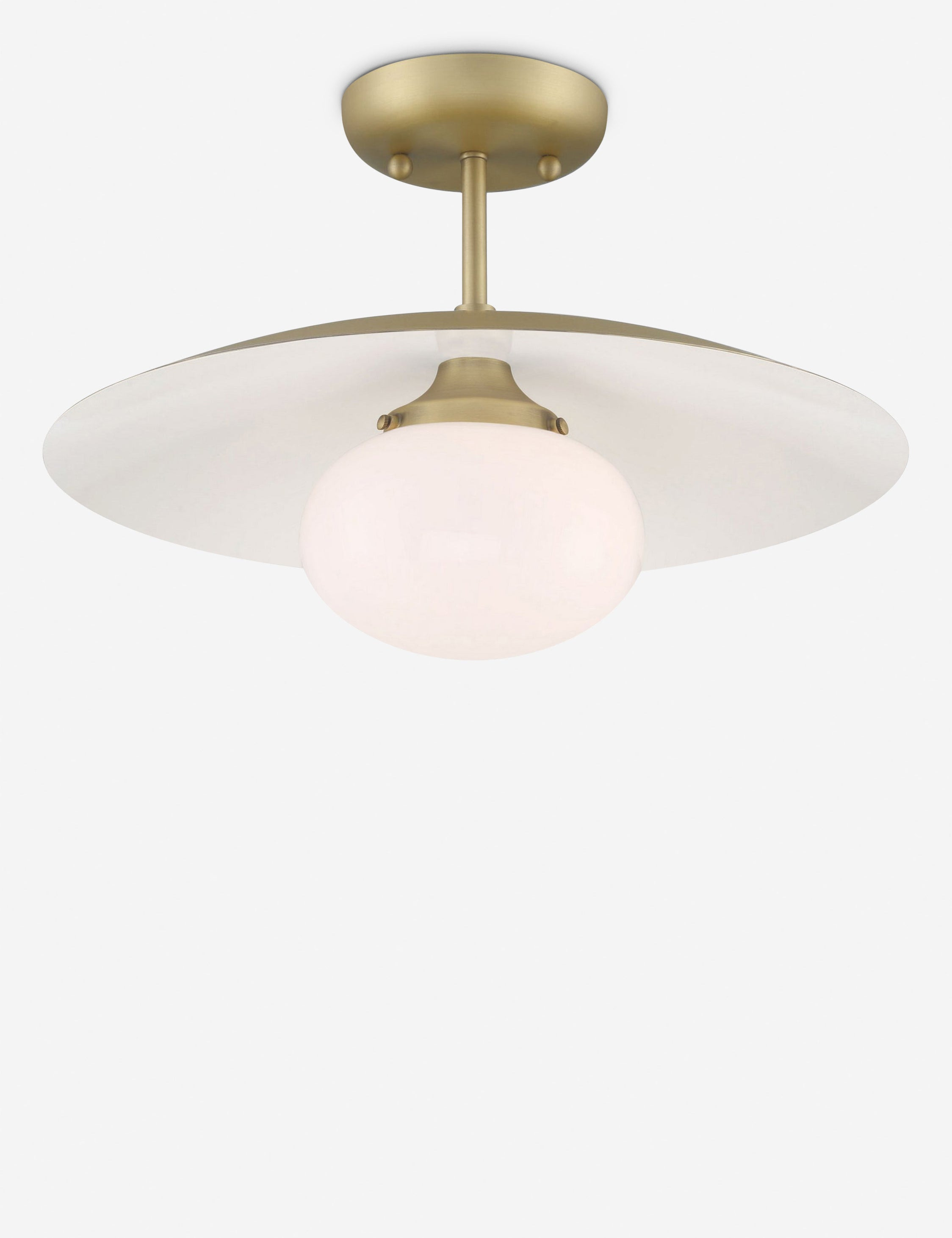Shah Semi-Flush Mount Light - Brass / 16" Dia