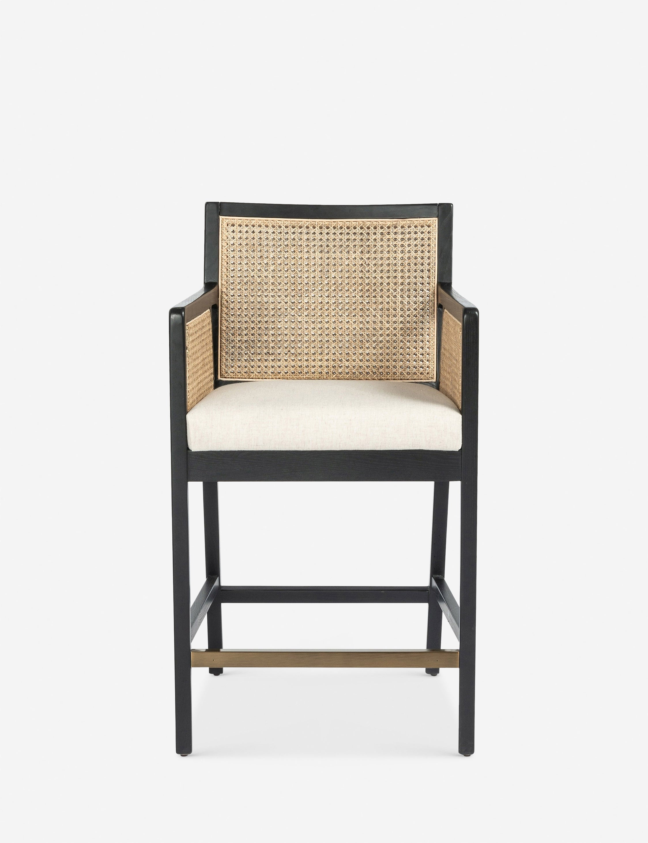 Jeni Bar and Counter Arm Stool - Black / Counter