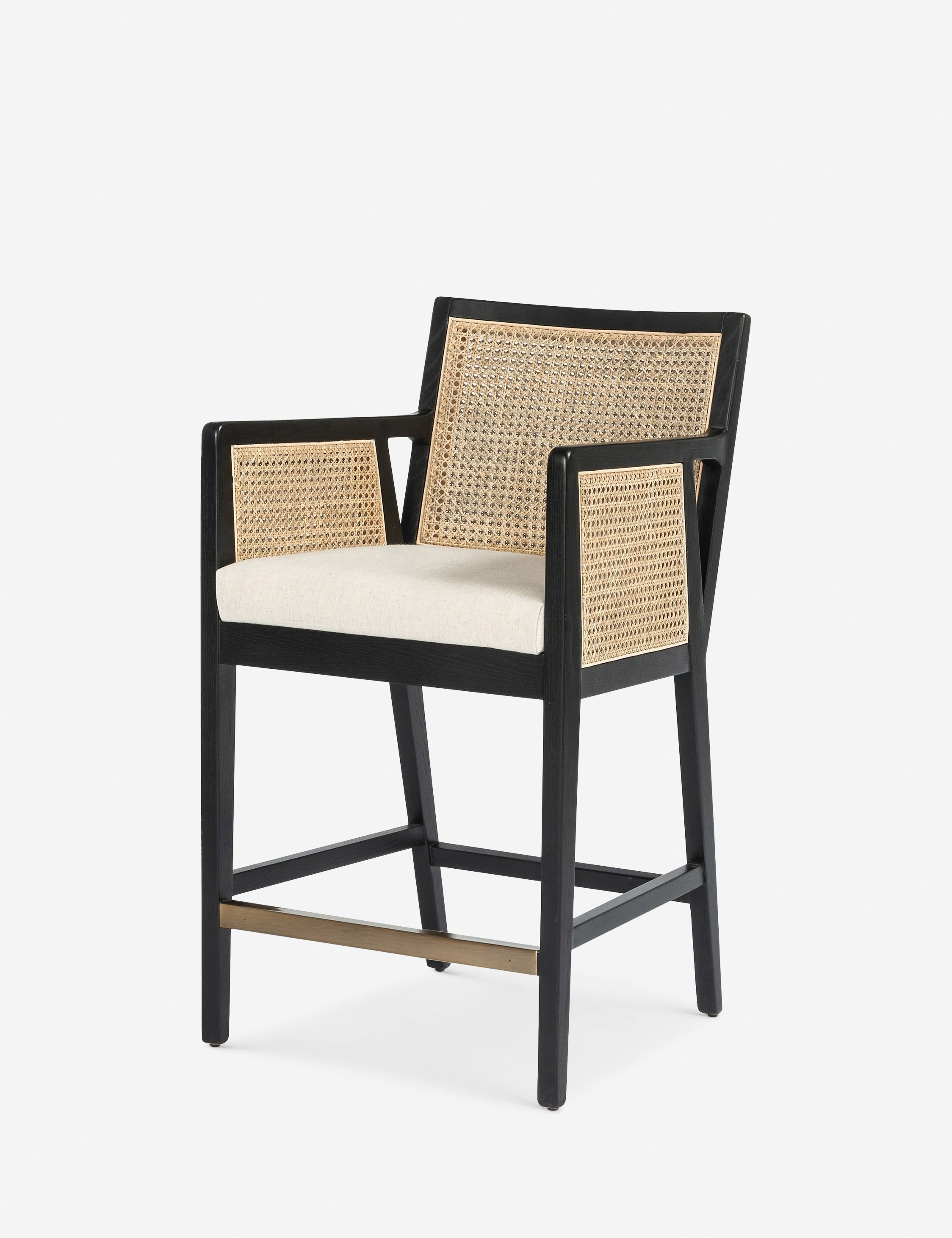 Jeni Bar and Counter Arm Stool - Black / Counter