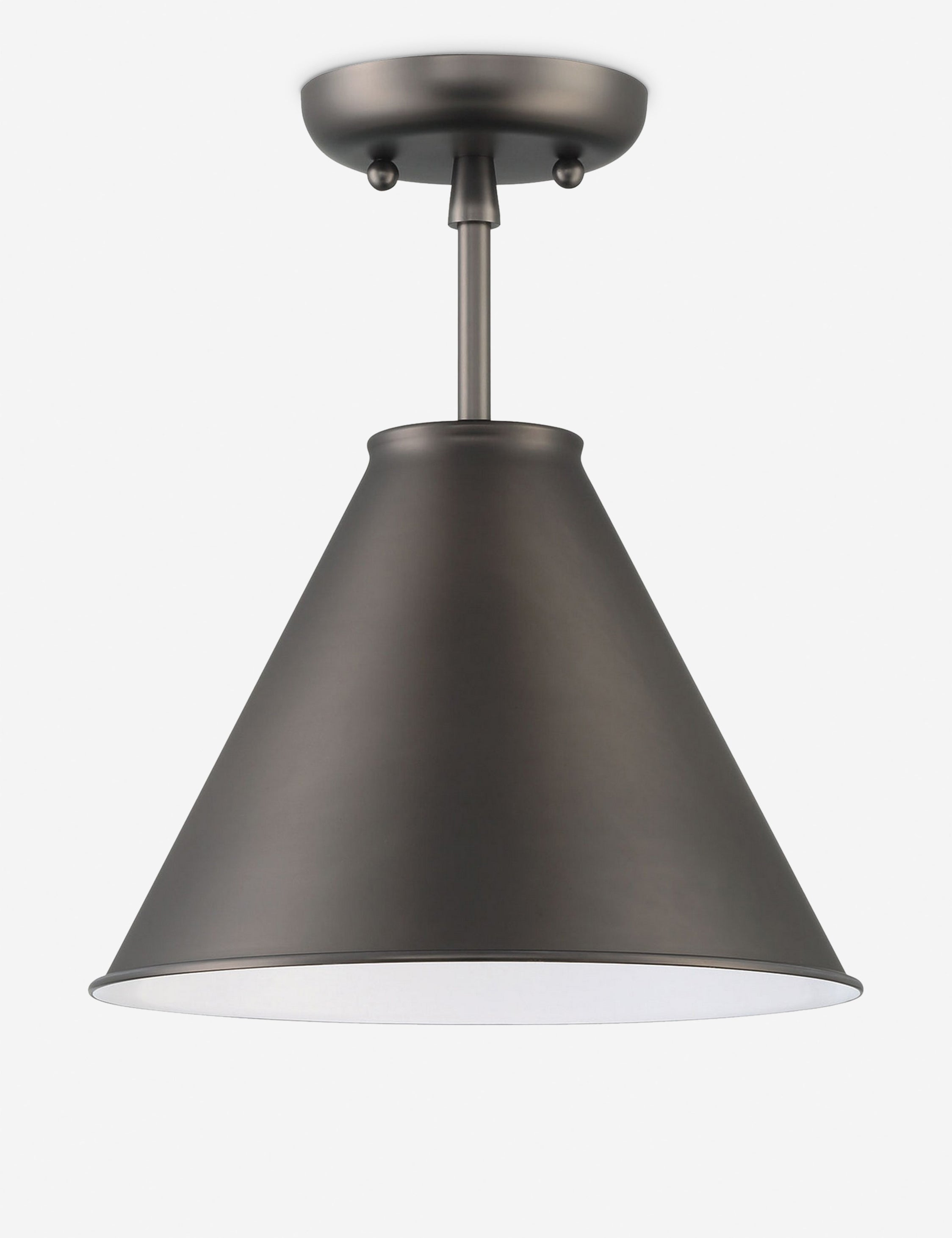 Cannon Semi-Flush Mount Light - Bronze / 11"Dia