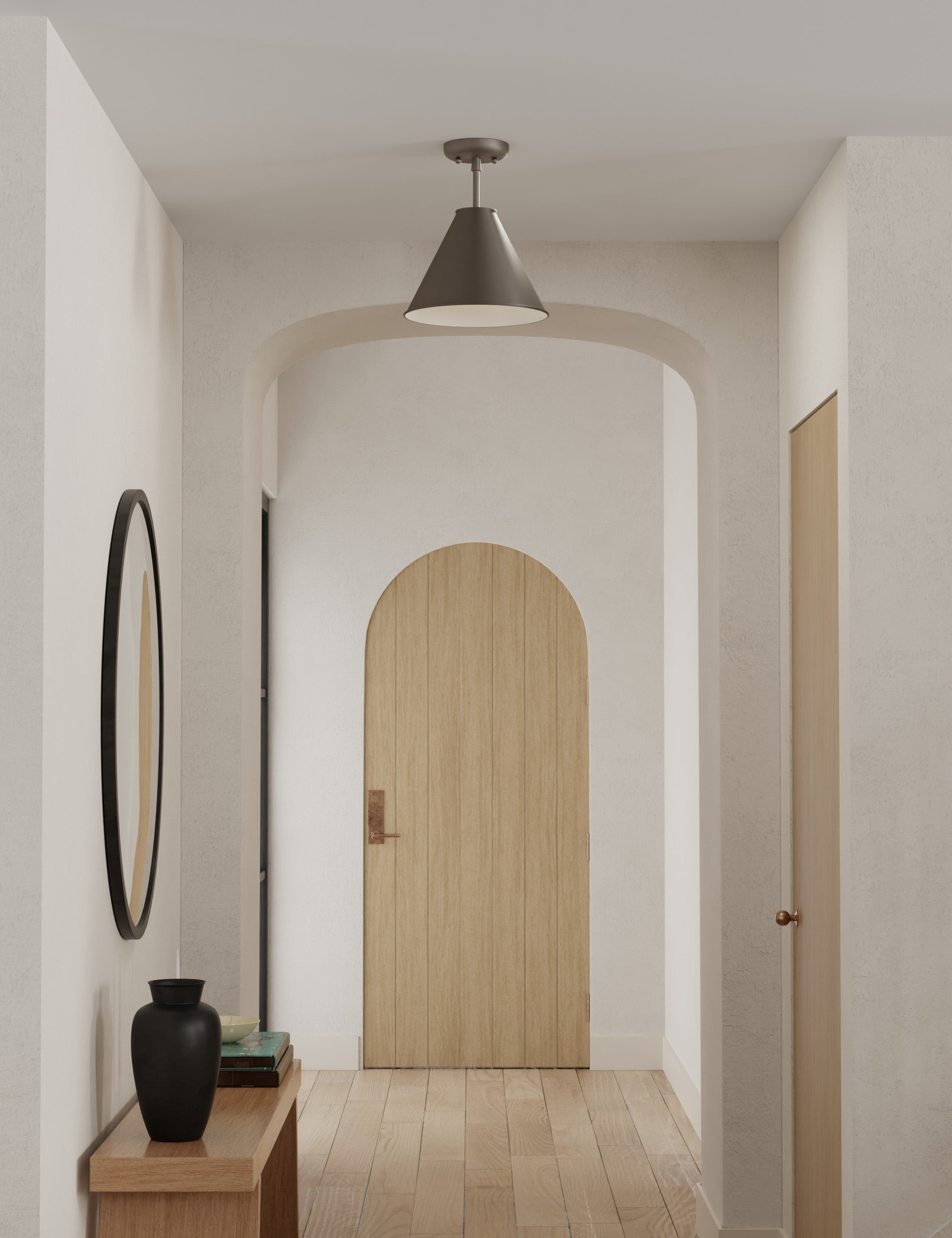 Cannon Semi-Flush Mount Light - Bronze / 11"Dia
