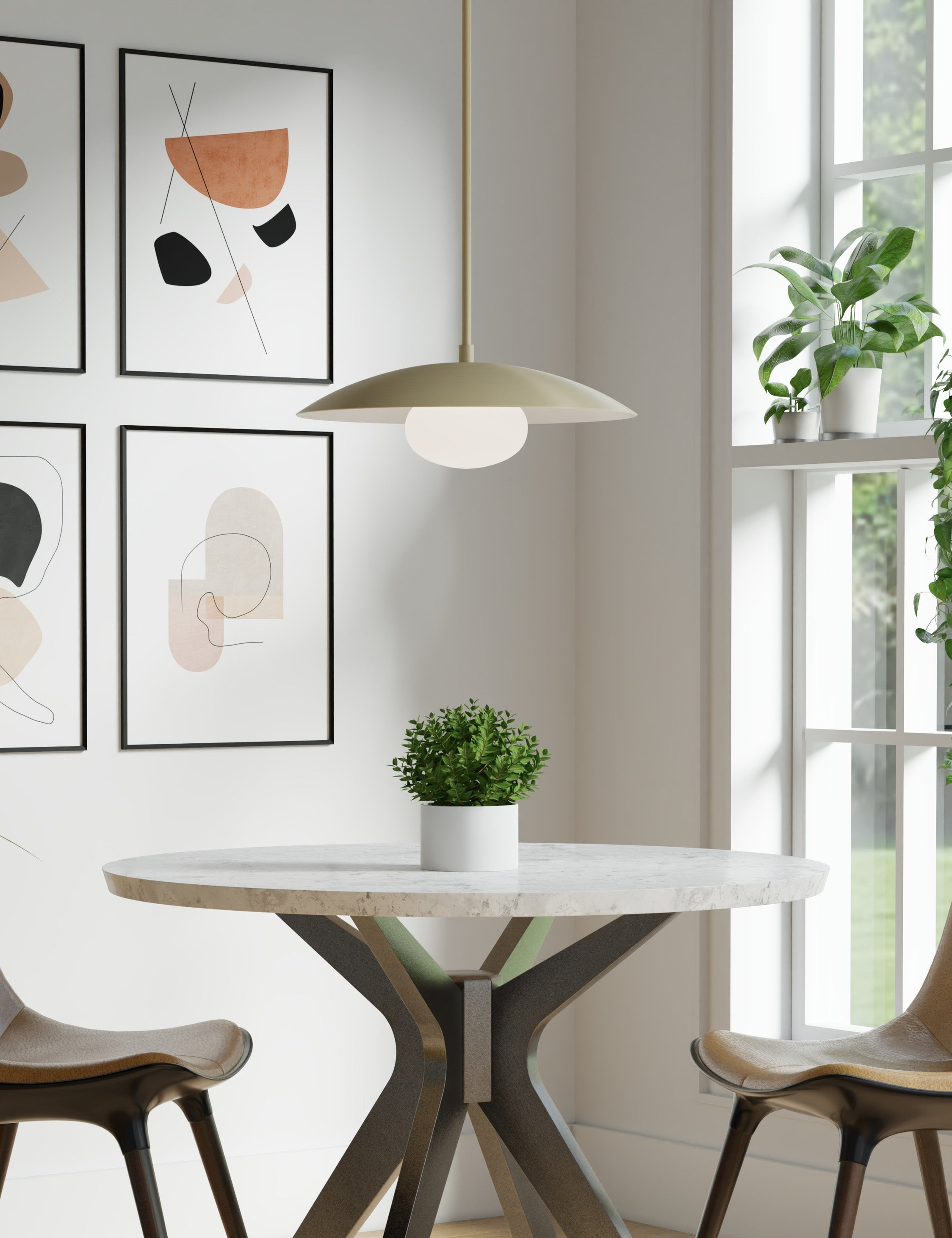 Shah Pendant Light - 18" Dia / Brass