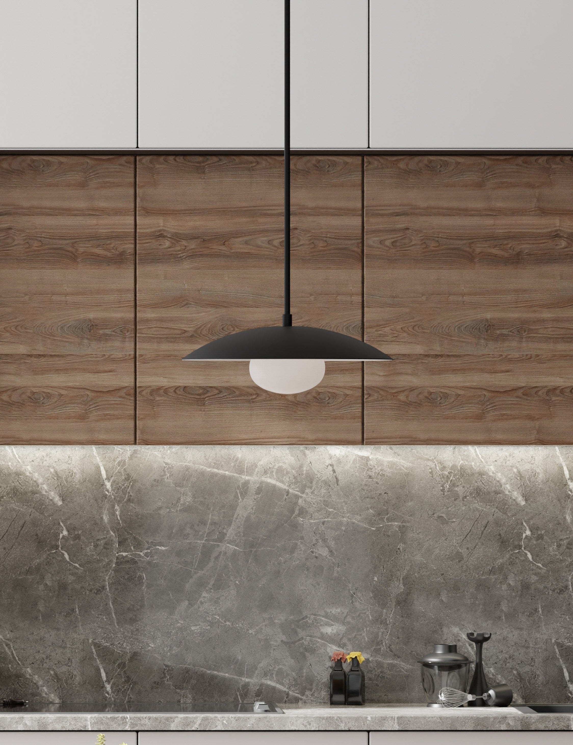 Shah Pendant Light - Black / 18" Dia