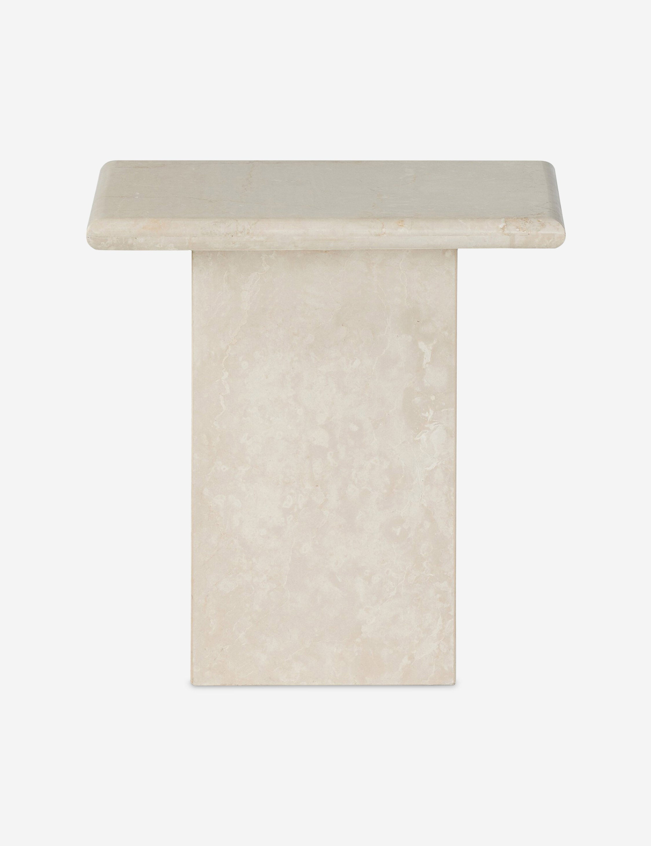 Leonel Side Table - Cream Marble