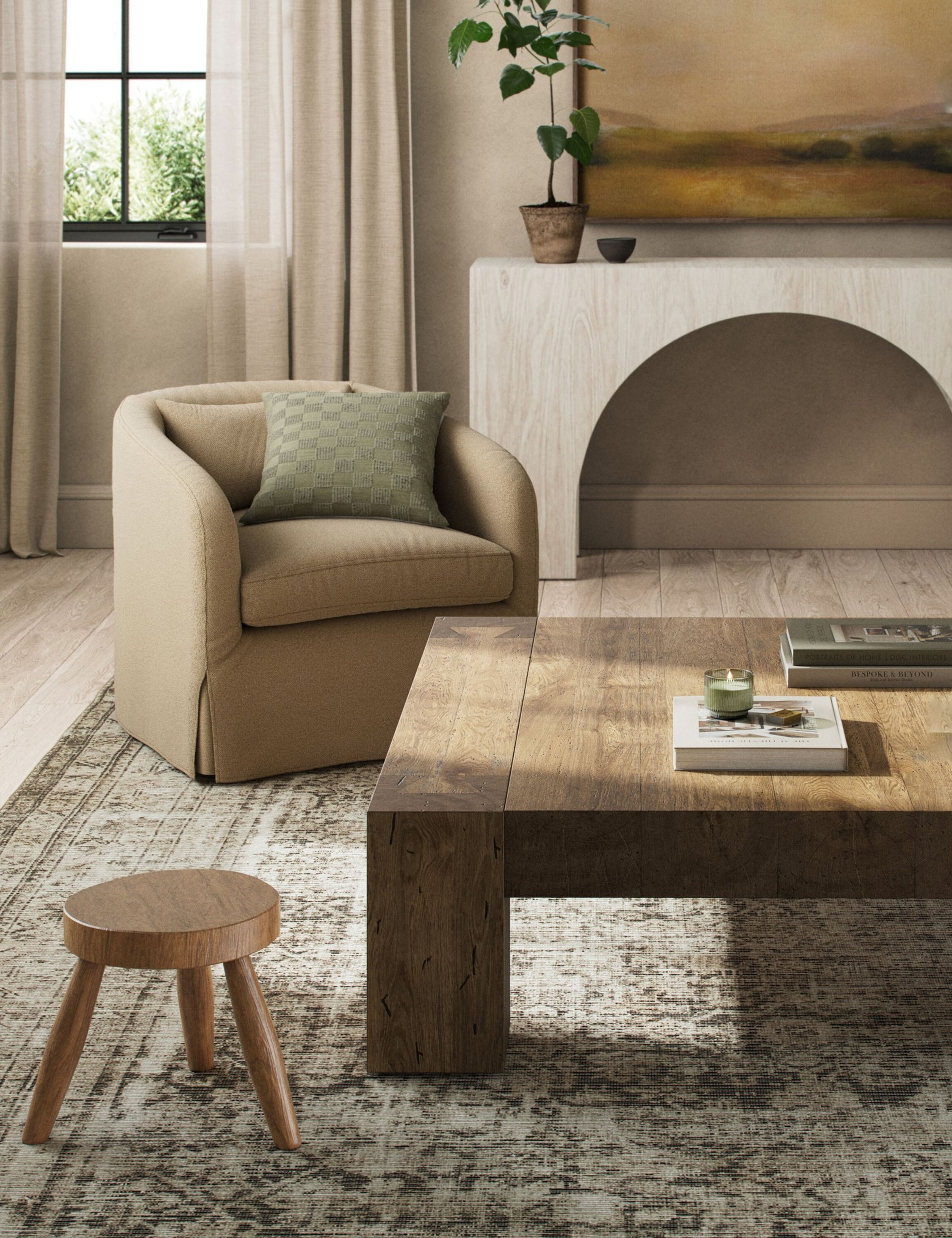 Bevan Square Coffee Table - Natural
