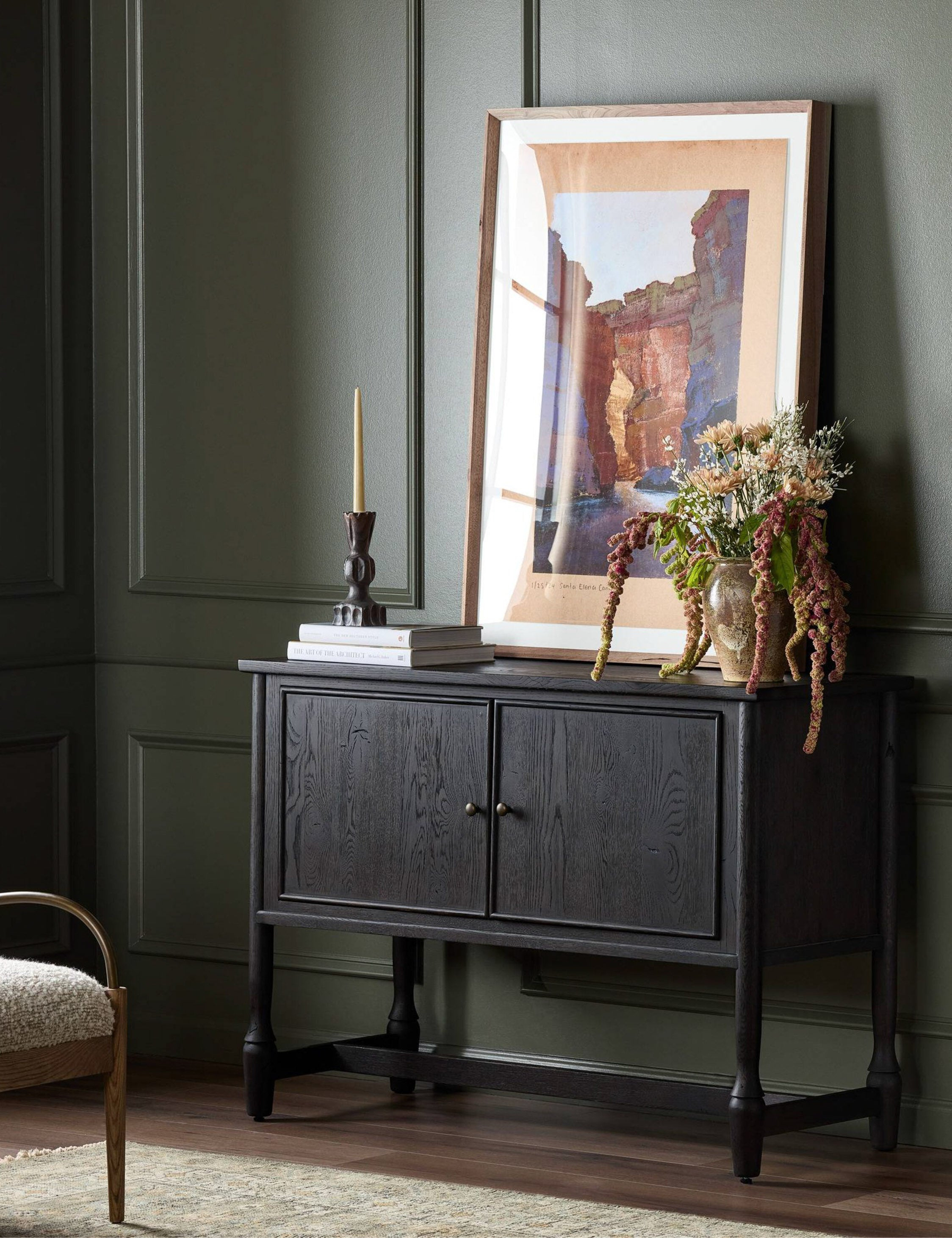Bari Sideboard by Amber Lewis x Four Hands - Smoked Black / 46"W