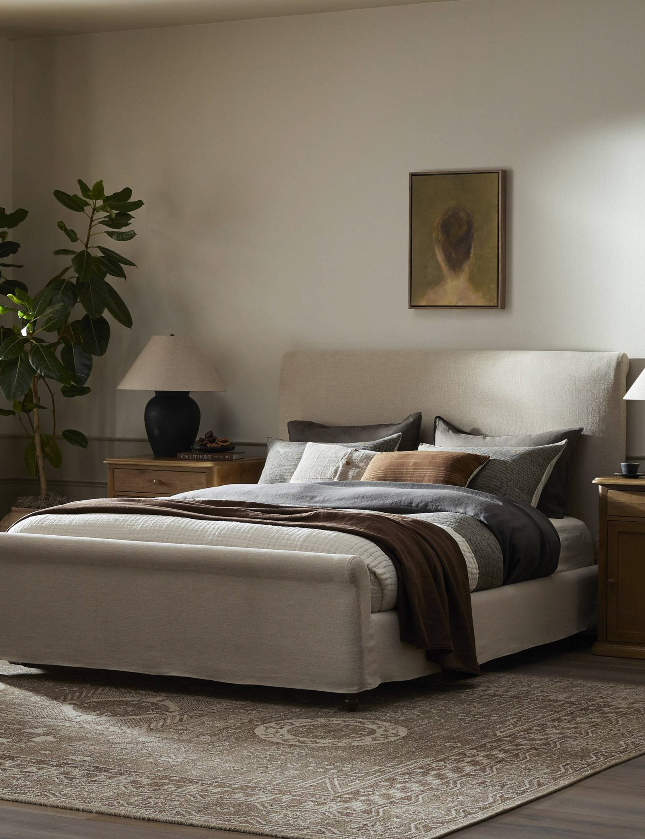 Dalia Slipcover Bed by Amber Lewis x Four Hands - Dune / Queen