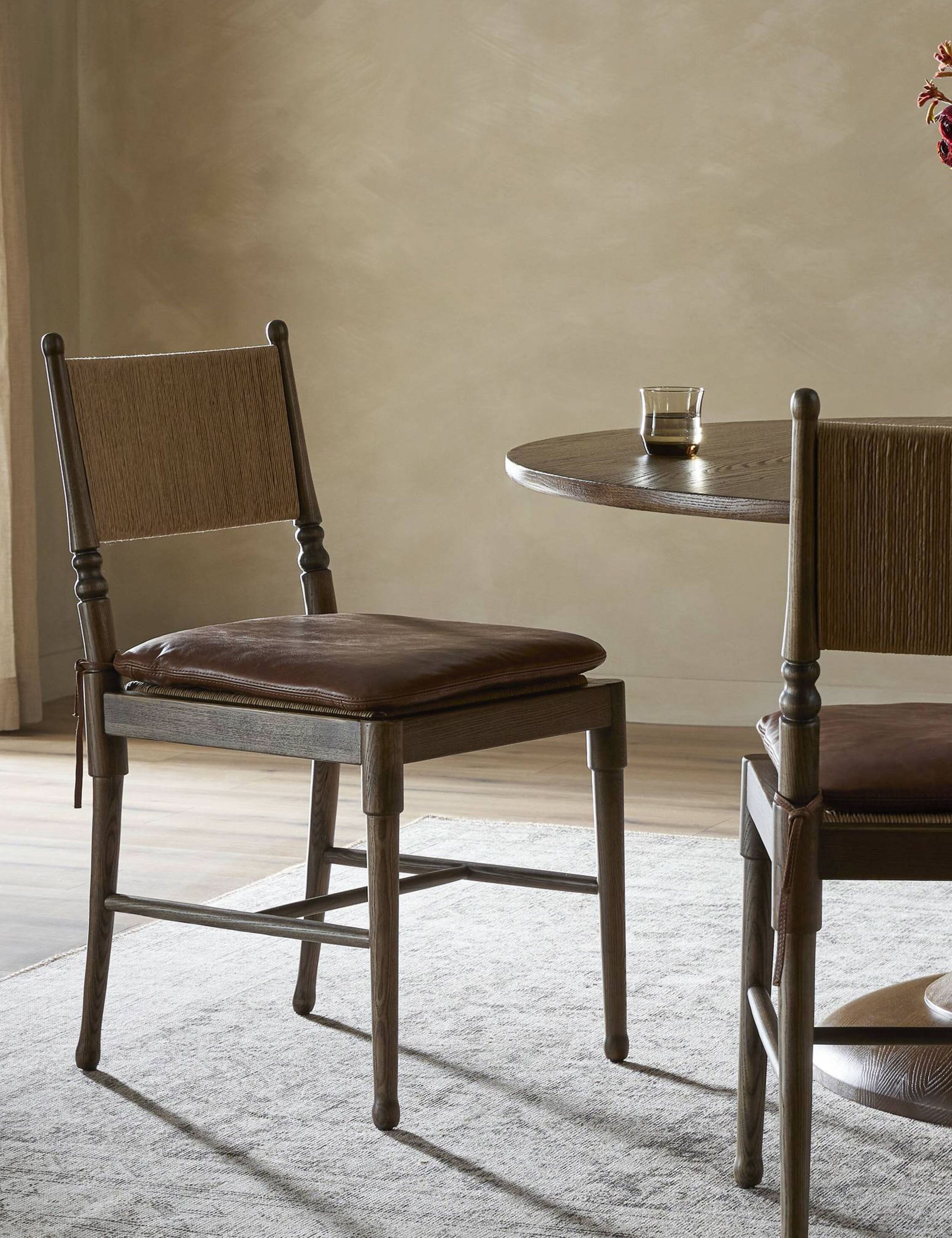 Fayth Dining Chair by Amber Lewis x Four Hands - Mahogany Leather