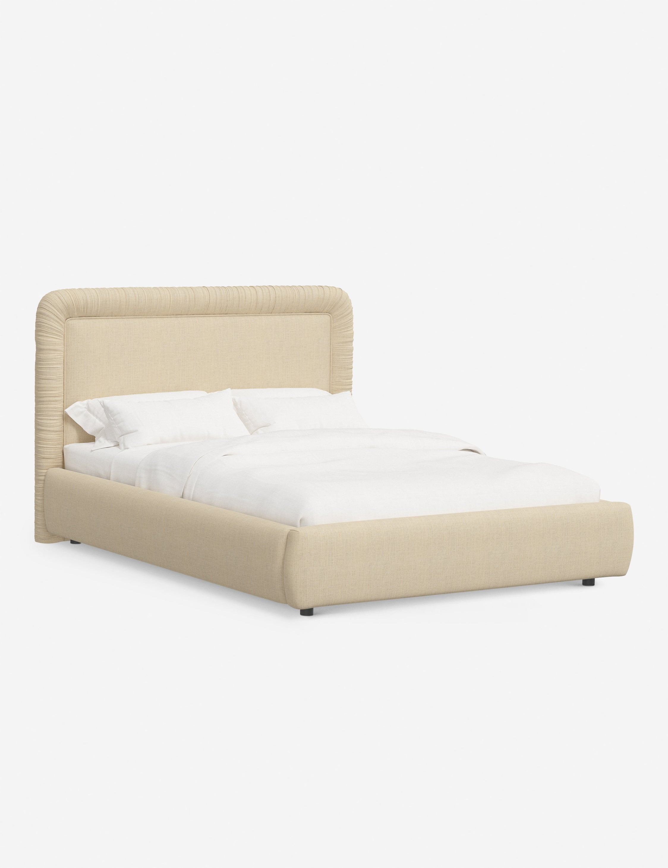 Courtet Platform Bed - Natural Linen / Twin