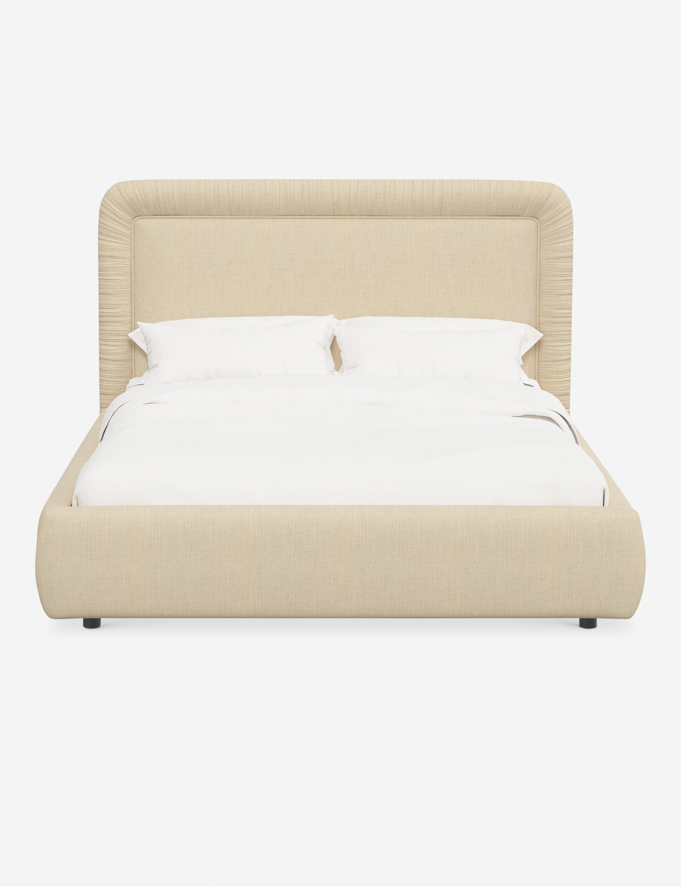 Courtet Platform Bed - Natural Linen / Twin