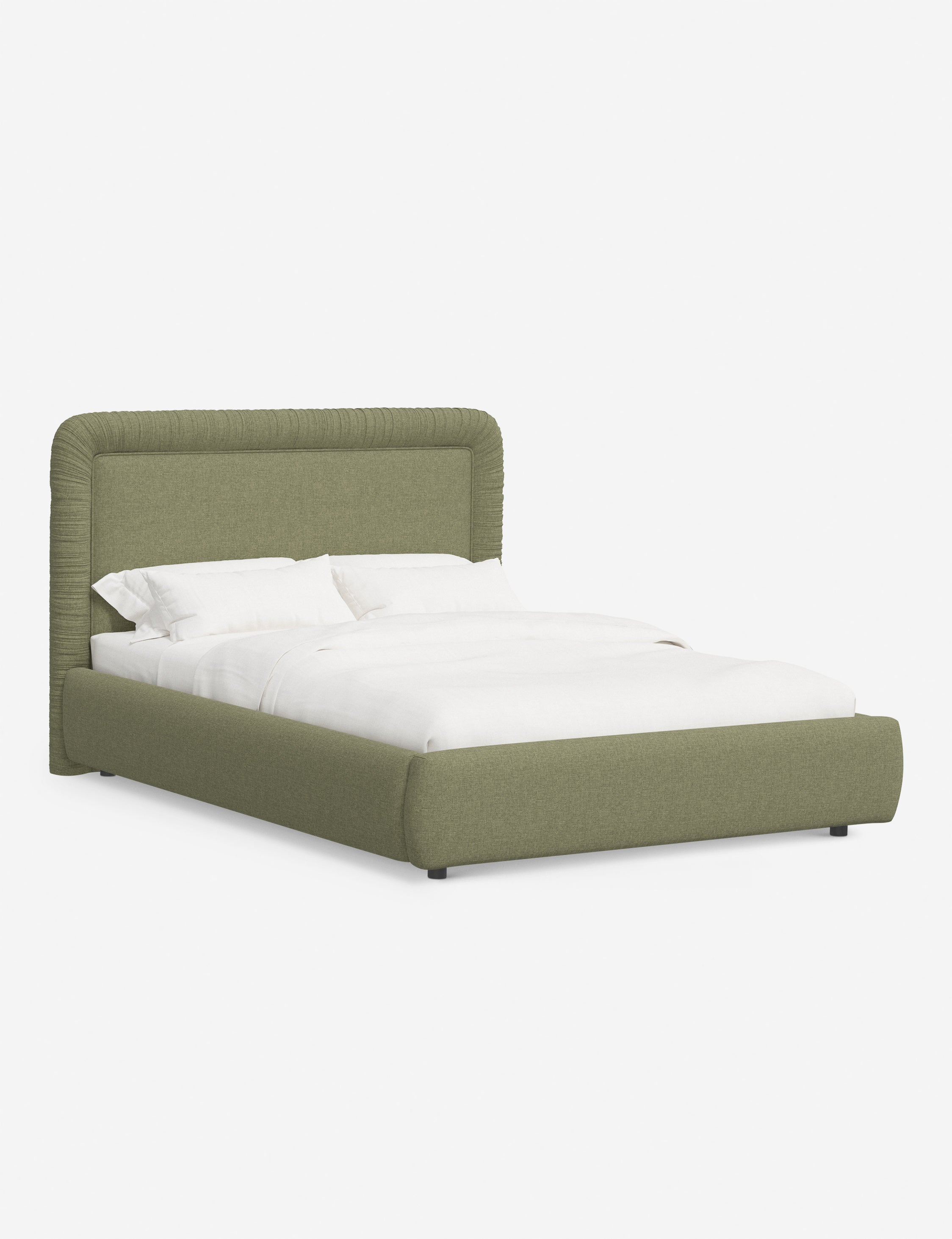 Courtet Platform Bed - Natural Linen / Twin