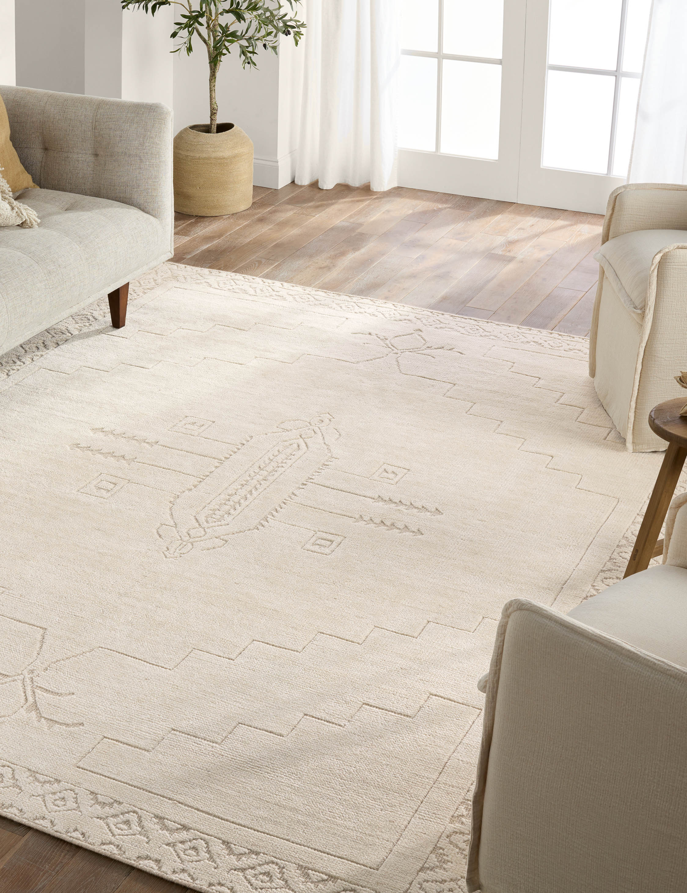 Ansa Hand-Knotted Wool-Blend Moroccan-Style Rug - 10' x 14'