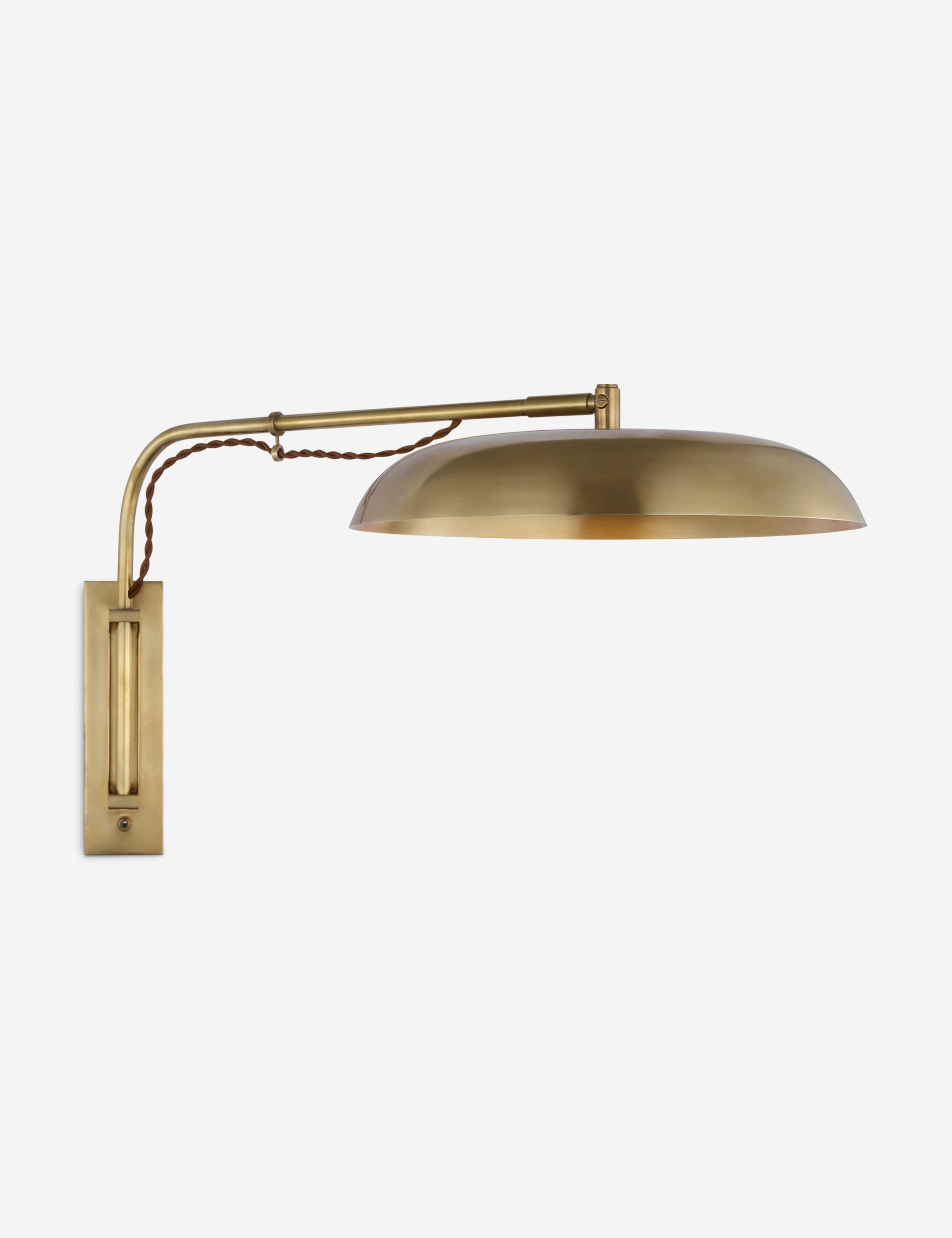Cyrus Adjustable Plug-In Sconce by Amber Lewis - Antique Brass and Antique Brass