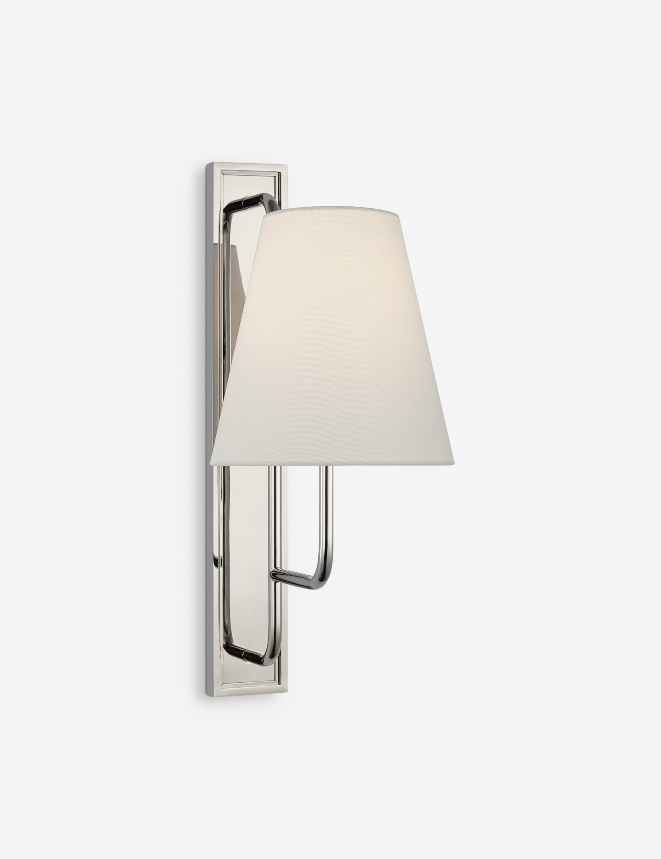 Rui Sconce by Amber Lewis - Polished Nickel and White Linen / Large