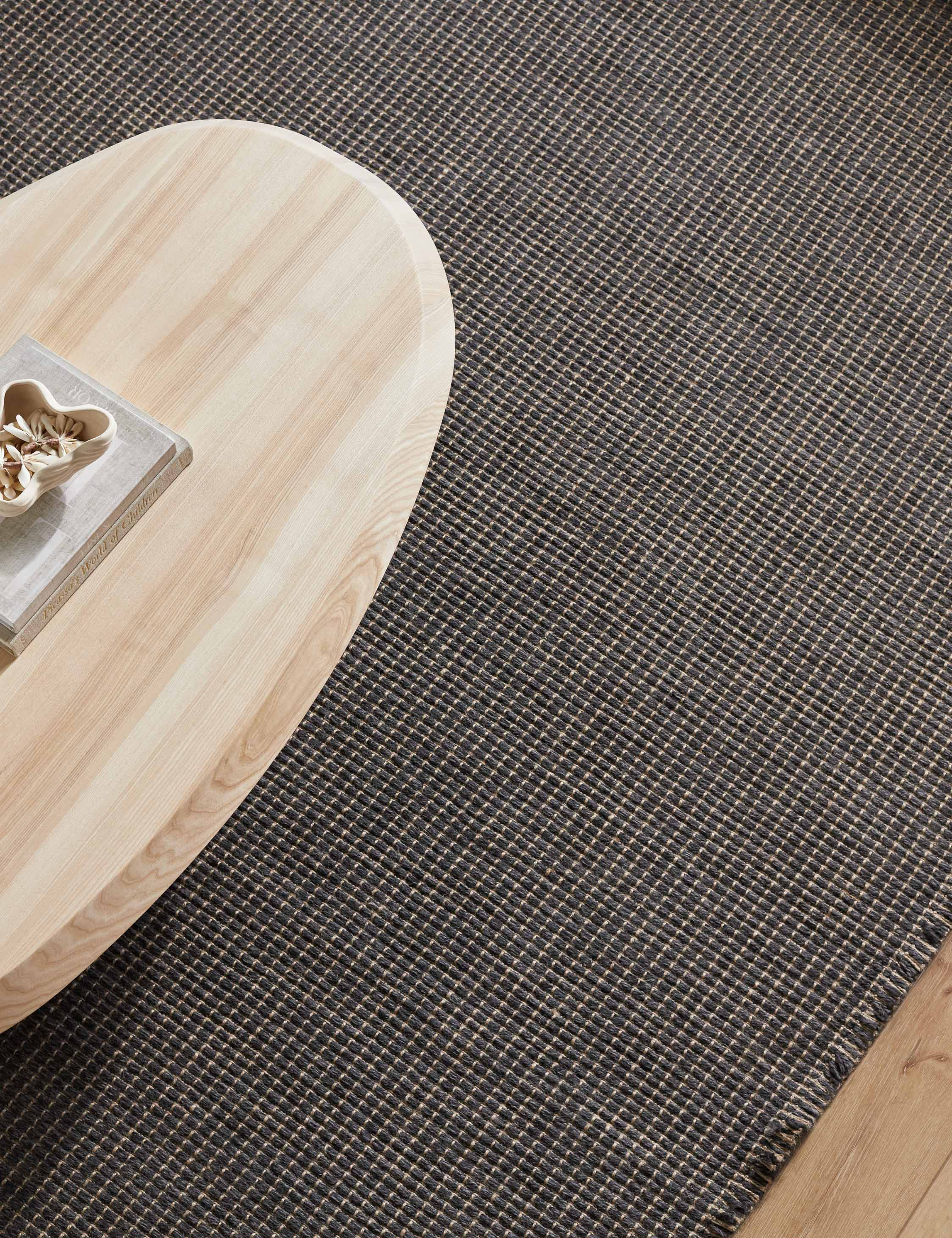 Kimi II Jute Rug by Becki Owens x Surya - Black and Natural / 3'11" x 5'7"