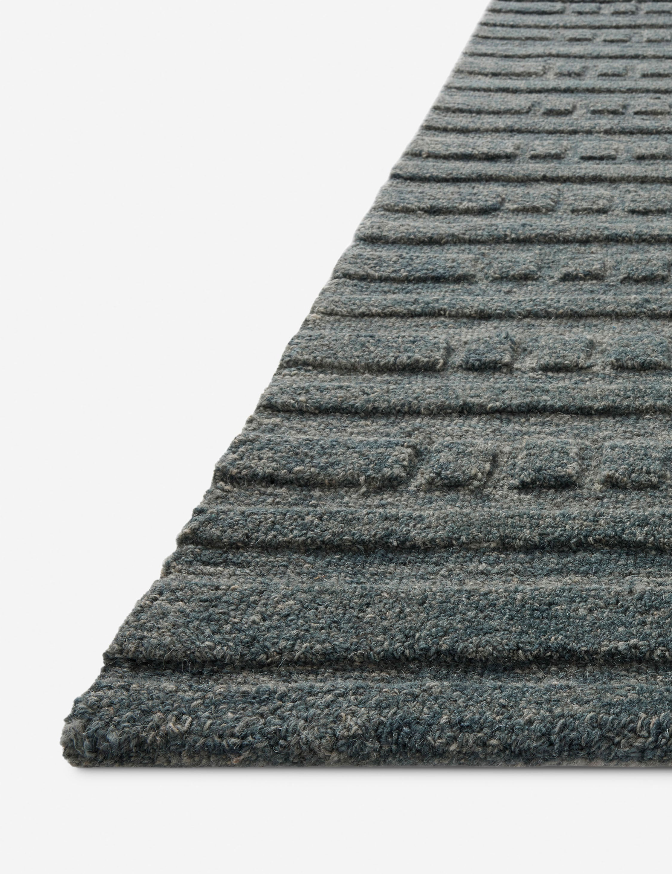 Bradley III Hand-Tufted Wool Rug by Chris Loves Julia x Loloi - Teal / 9'3" x 13'