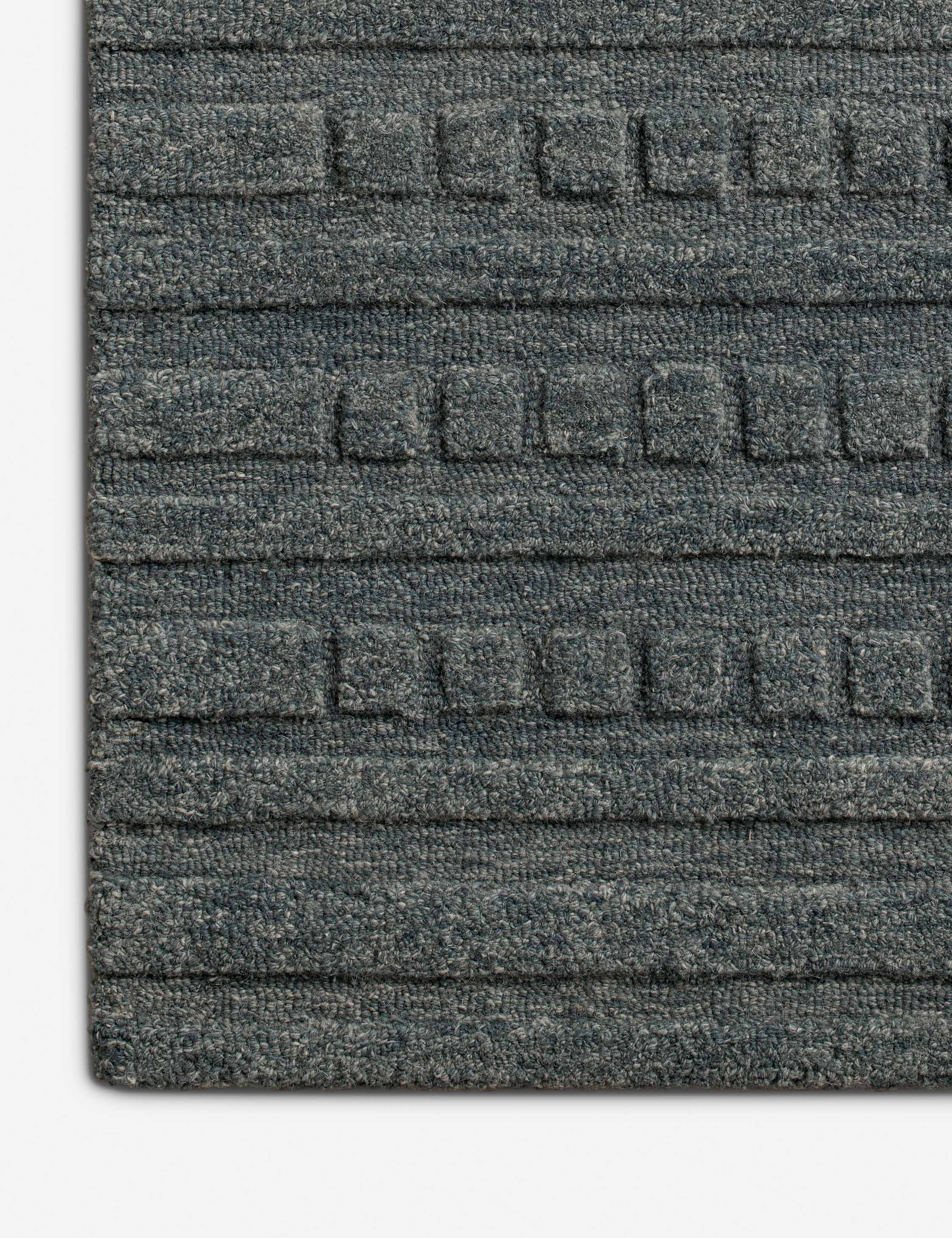 Bradley III Hand-Tufted Wool Rug by Chris Loves Julia x Loloi - Teal / 9'3" x 13'