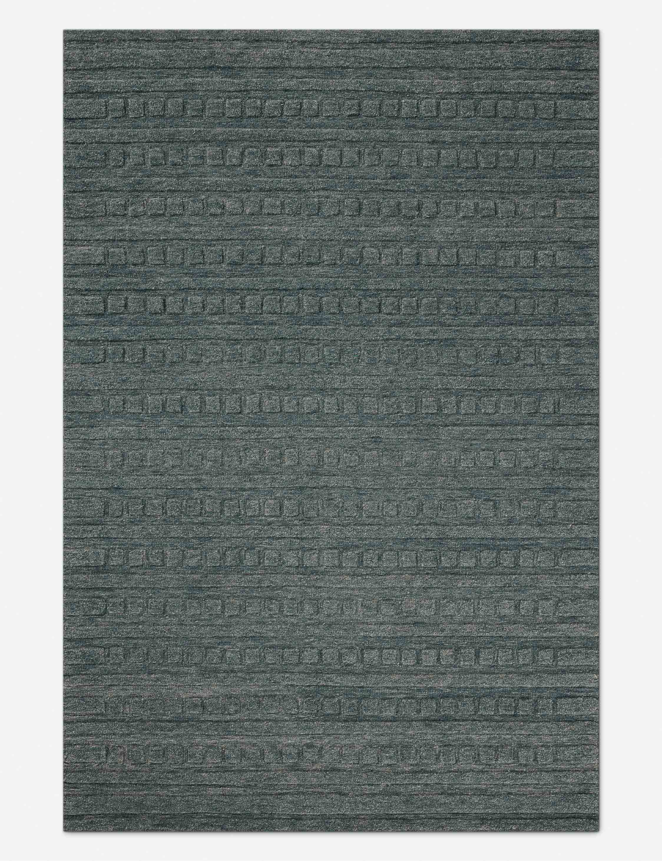 Bradley III Hand-Tufted Wool Rug by Chris Loves Julia x Loloi - Teal / 9'3" x 13'