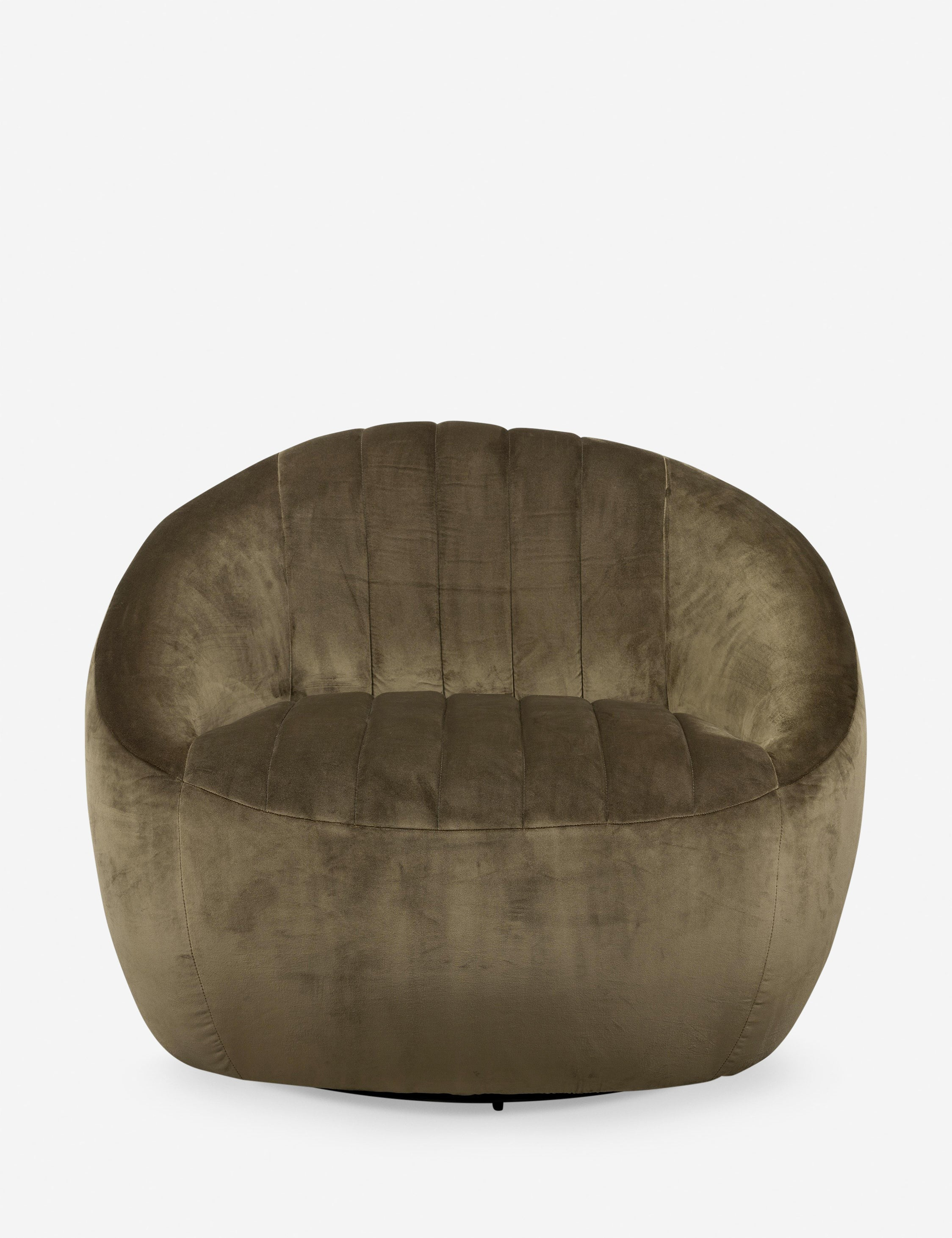 Beatrice Swivel Chair - Olive Velvet