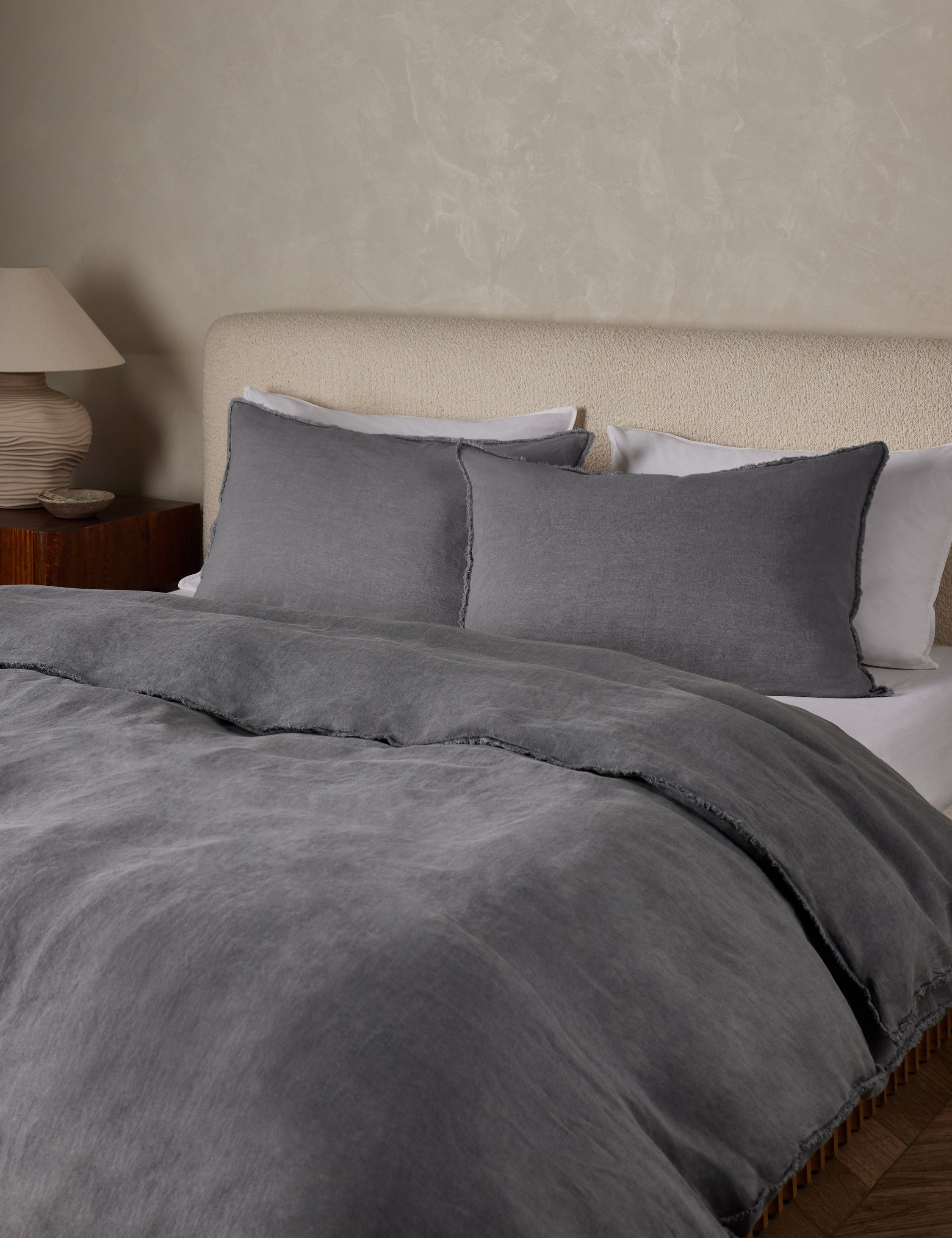 Blair Stonewashed Linen Sham by Pom Pom at Home - Midnight / Standard