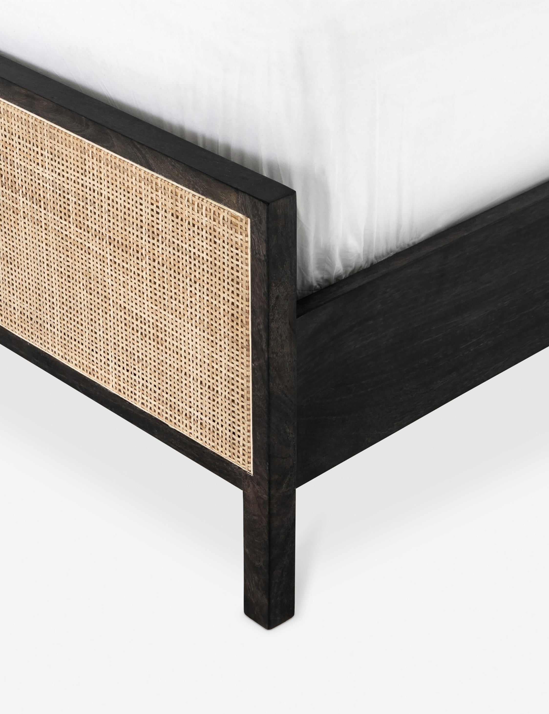 Hannah Platform Bed - Black and Natural / Twin
