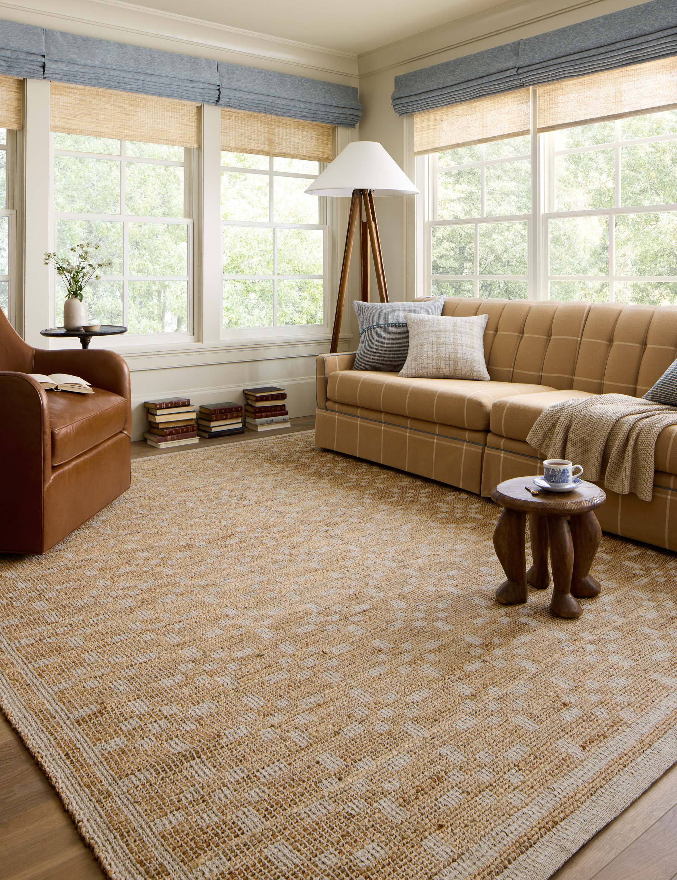 Judy II Jute-Blend Rug by Chris Loves Julia x Loloi - Natural and Ivory / 3'6" x 5'6"