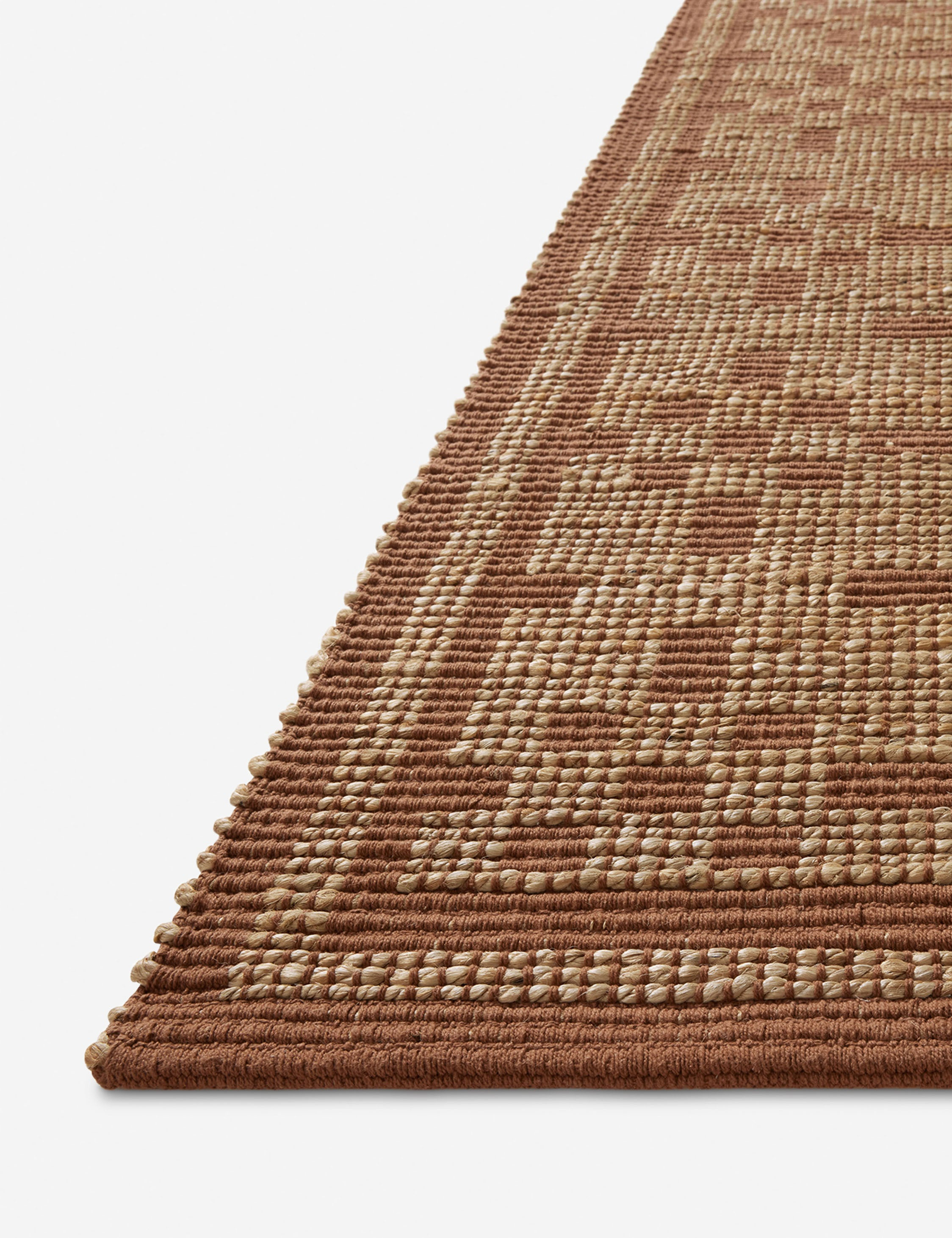 Judy II Jute-Blend Rug by Chris Loves Julia x Loloi - Natural and Spice / 2'6" x 7'6" Runner