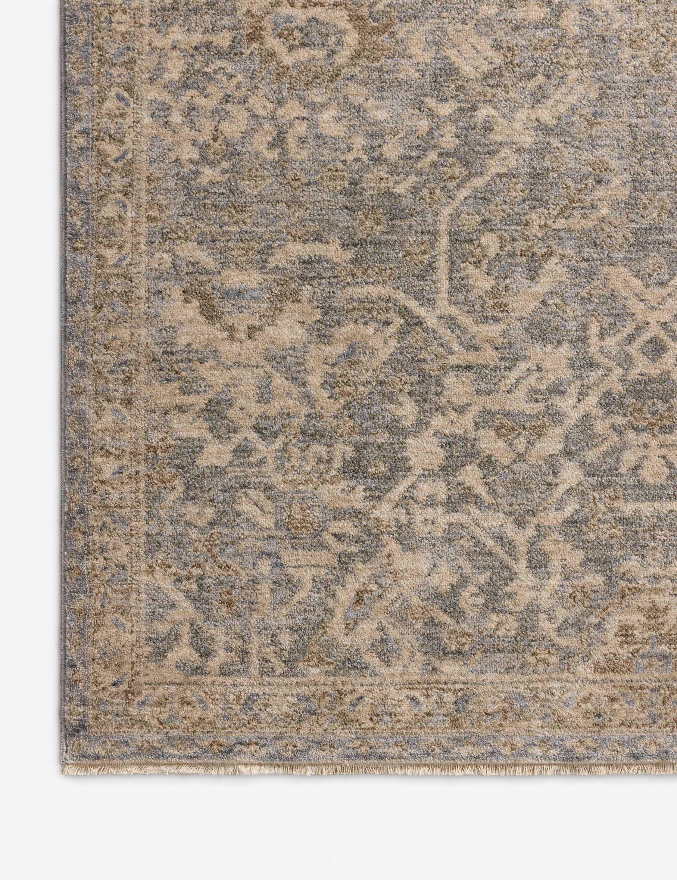 Junie I Rug Magnolia Home by Joanna Gaines x Loloi - Blue and Natural / 6'7" x 9'10"