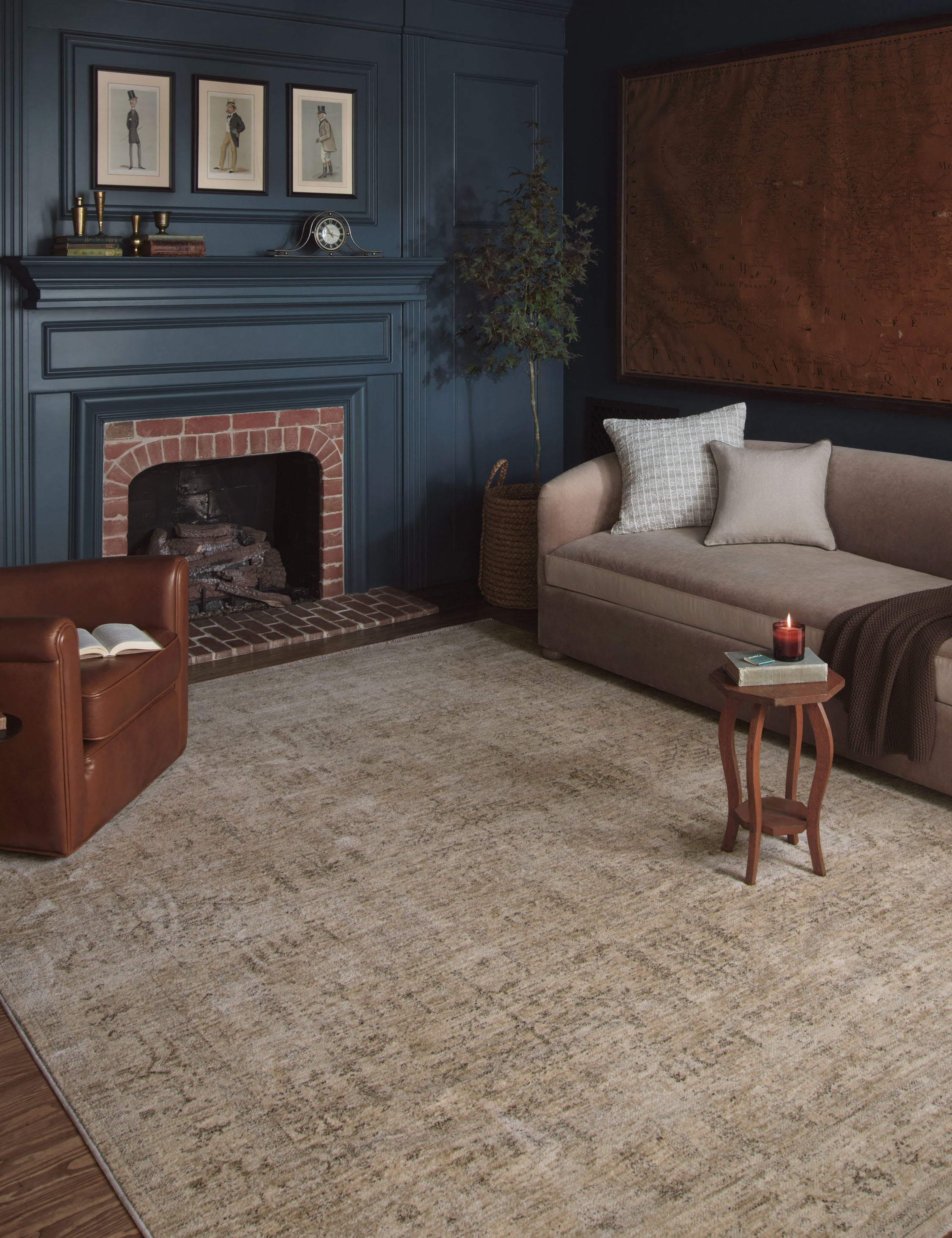 Junie II Rug Magnolia Home by Joanna Gaines x Loloi - Oatmeal and Smoke / 7'10" x 10'2"