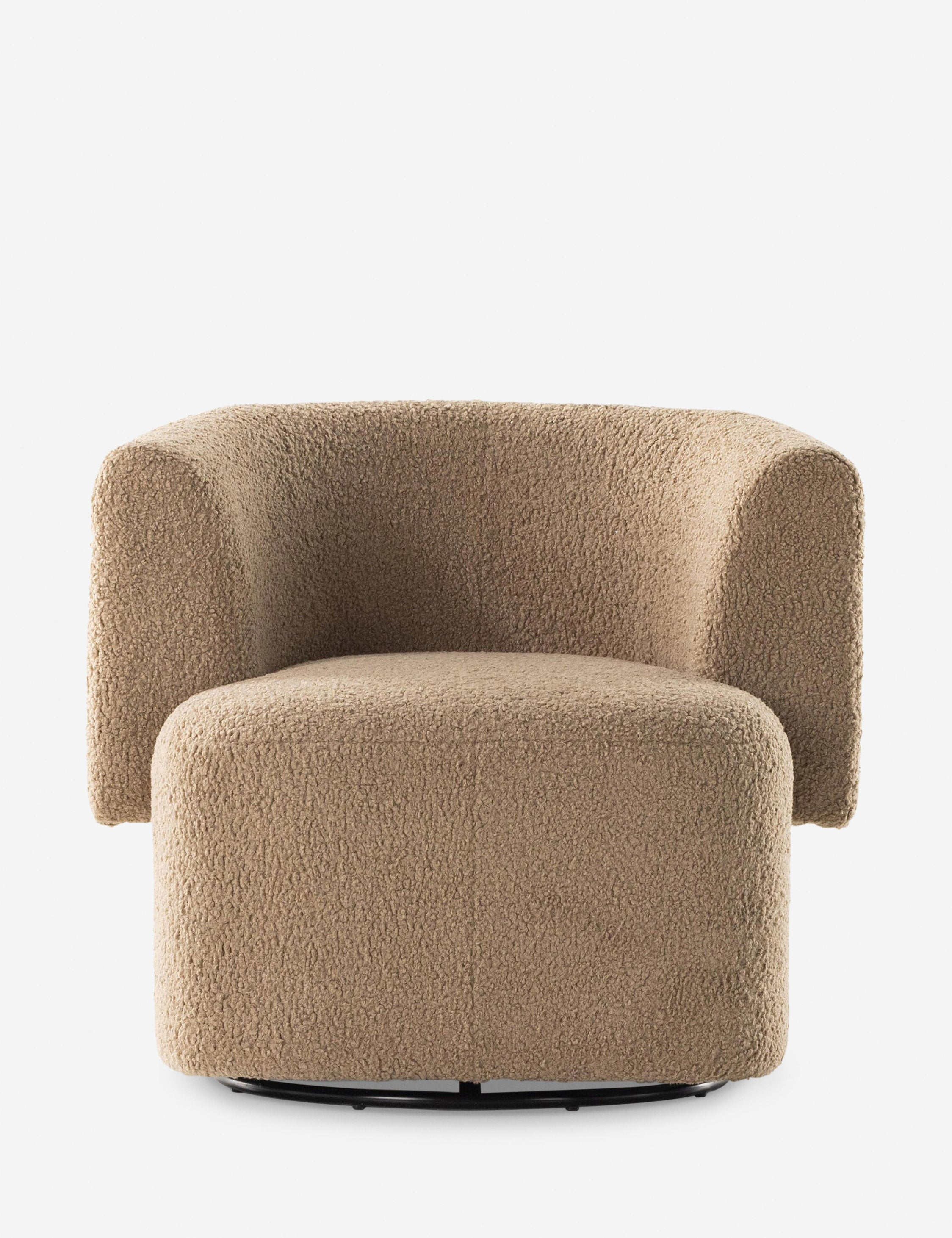 Kelis Swivel Chair - Camel Sheepskin