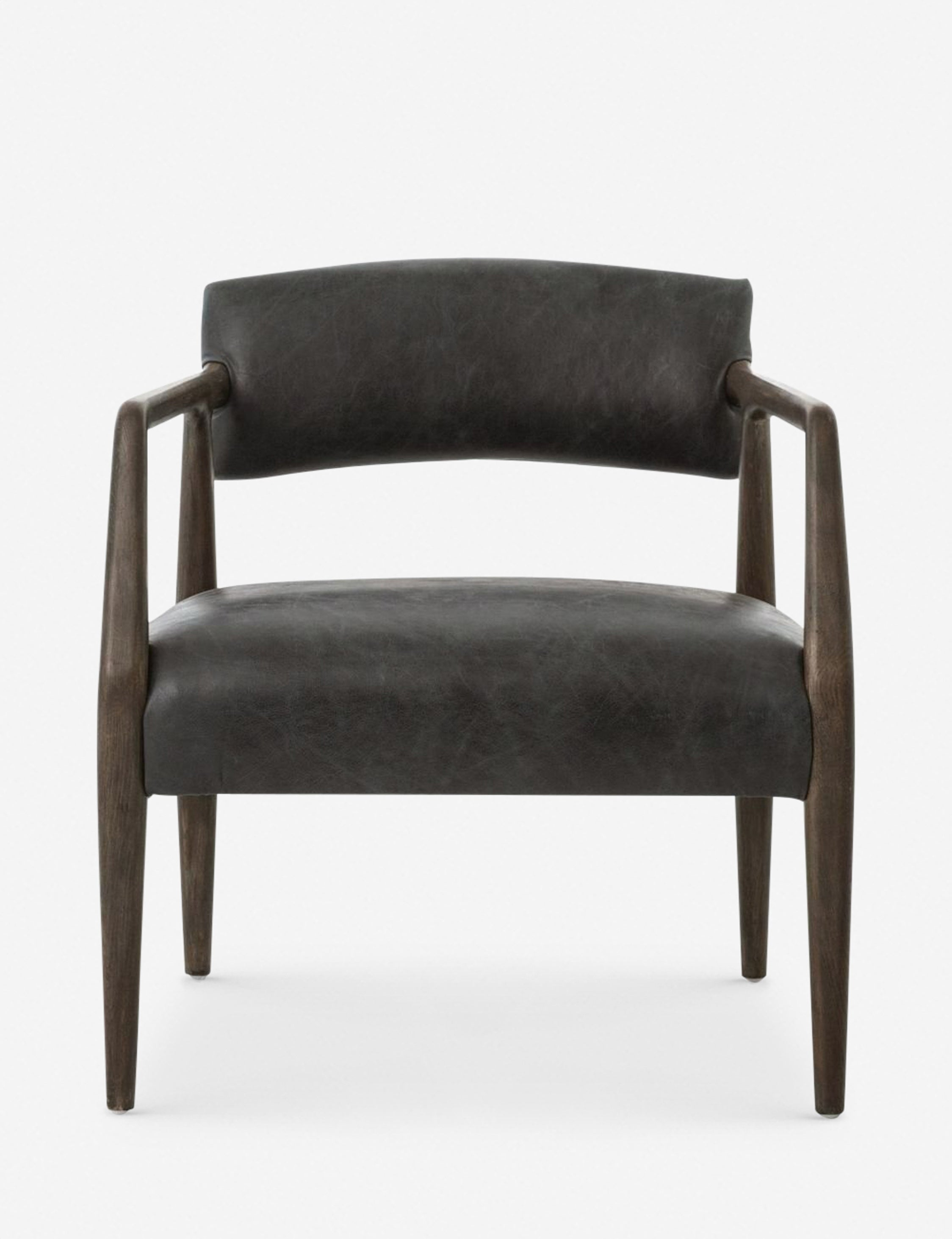 Larabee Accent Chair - Ebony Leather