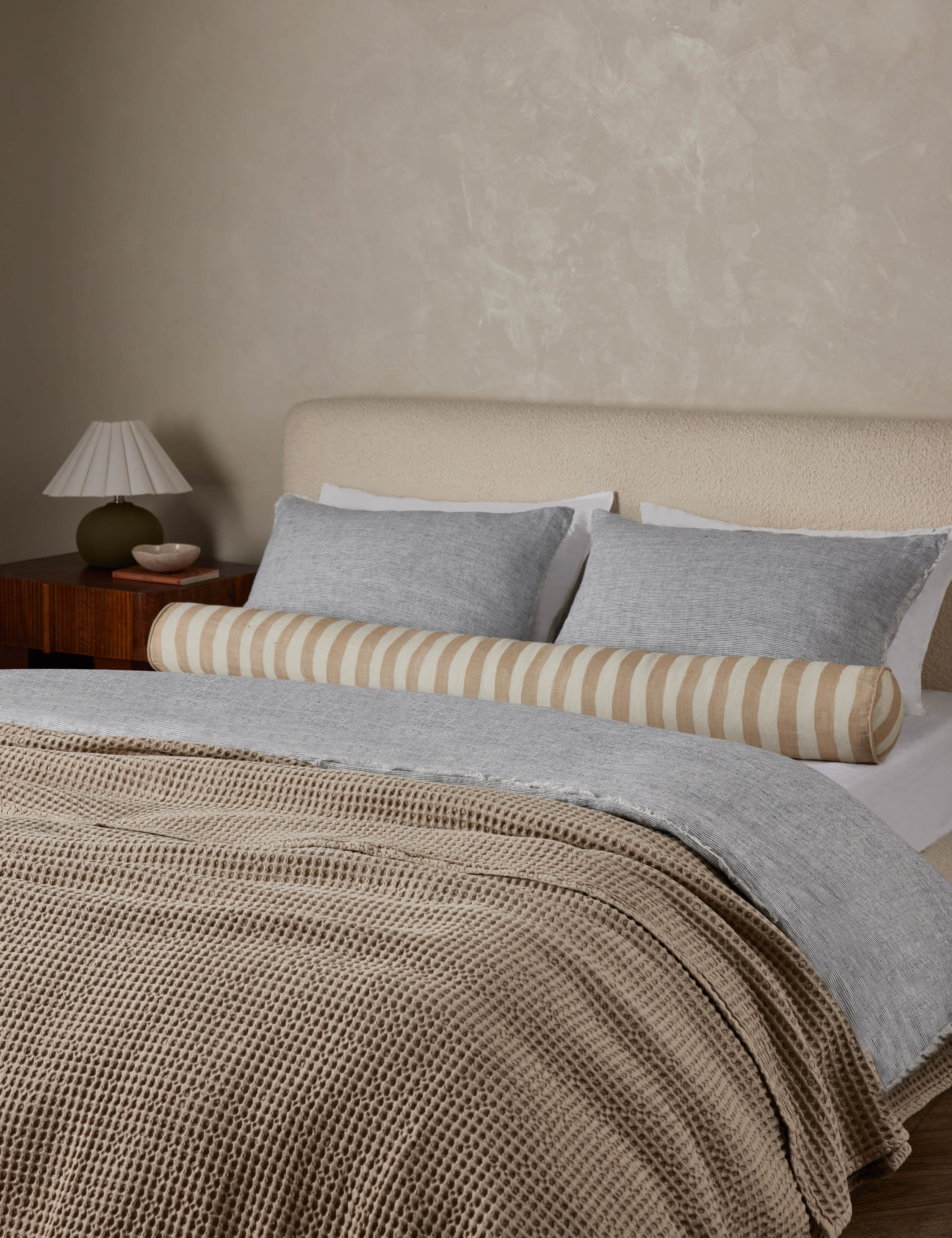 Logan Linen Duvet by Pom Pom at Home - Navy / Queen