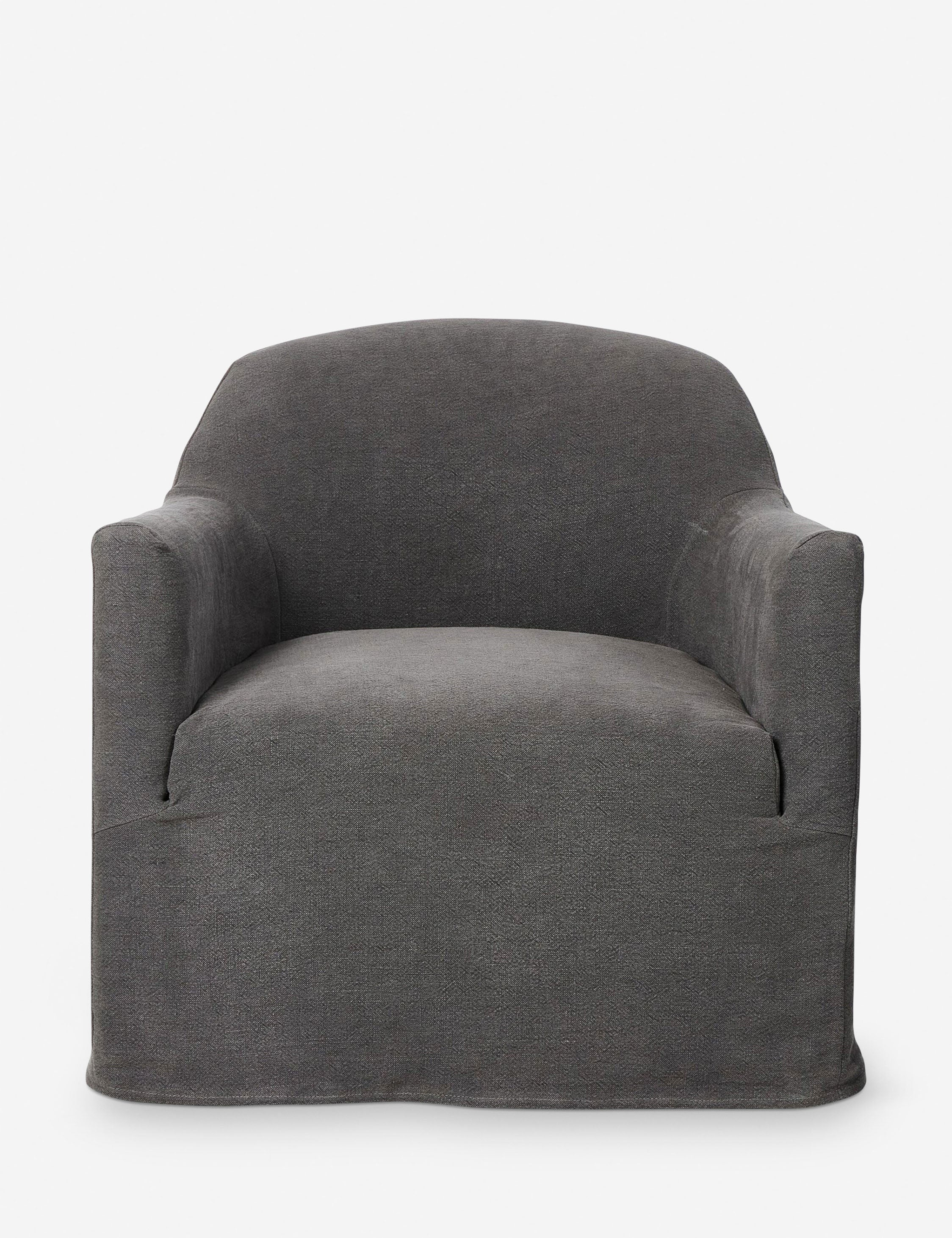 Lowell Slipcover Swivel Chair by Amber Lewis x Four Hands - Denim