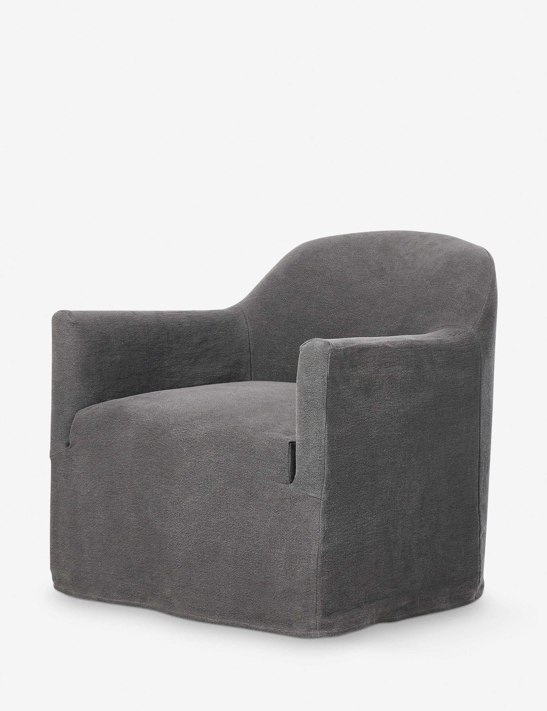 Lowell Slipcover Swivel Chair by Amber Lewis x Four Hands - Denim