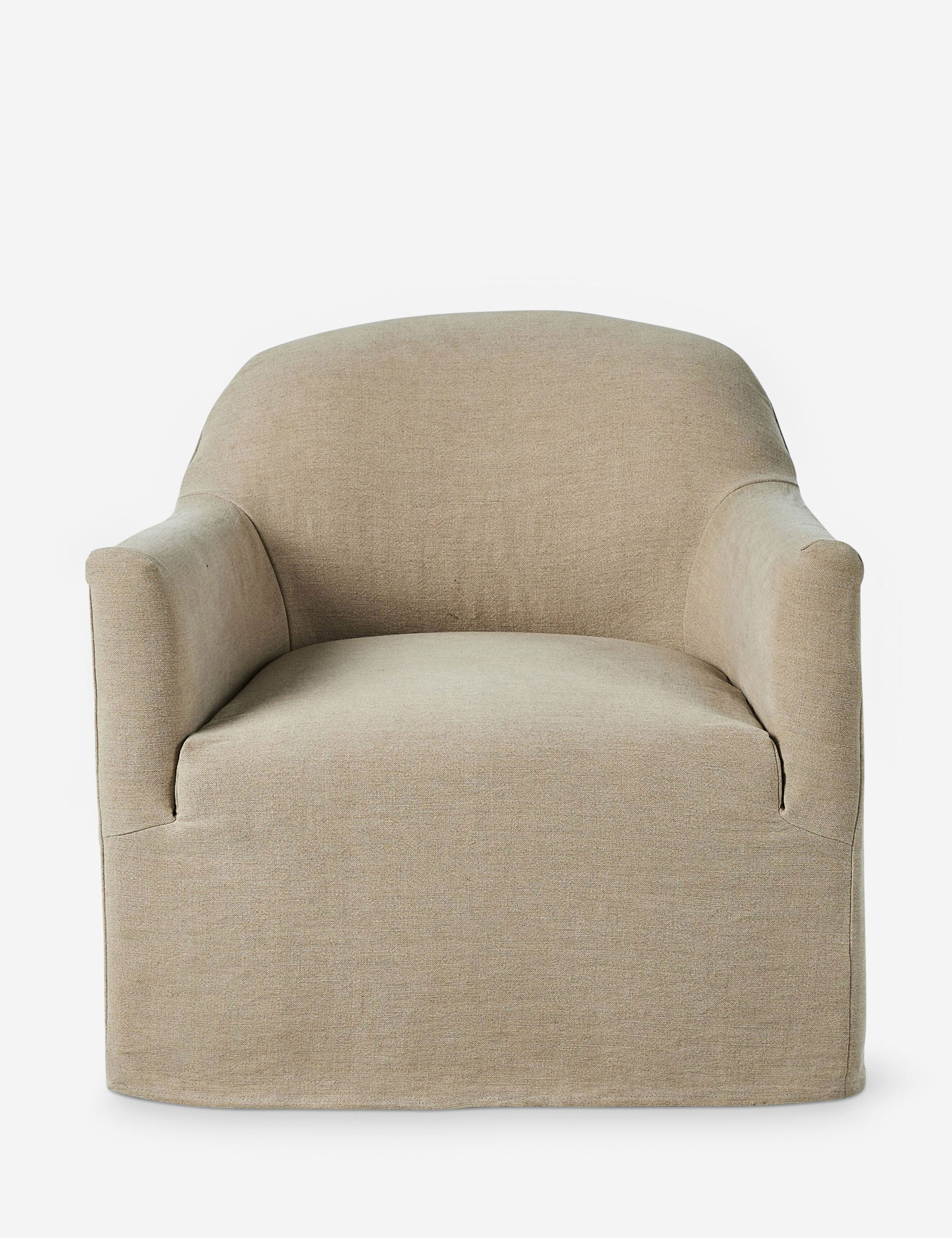 Lowell Slipcover Swivel Chair by Amber Lewis x Four Hands - Dune