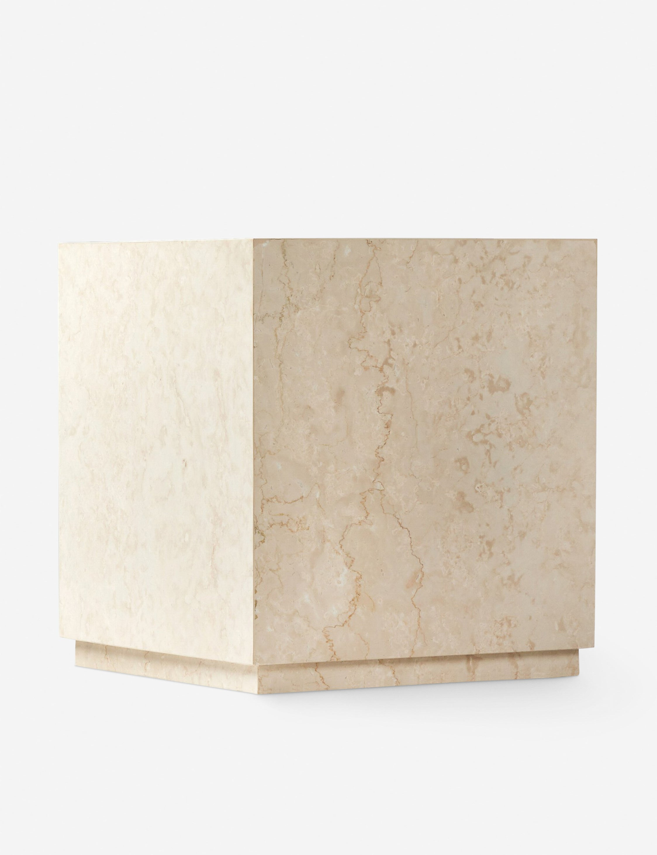Alber Indoor / Outdoor Side Table - Cream Marble