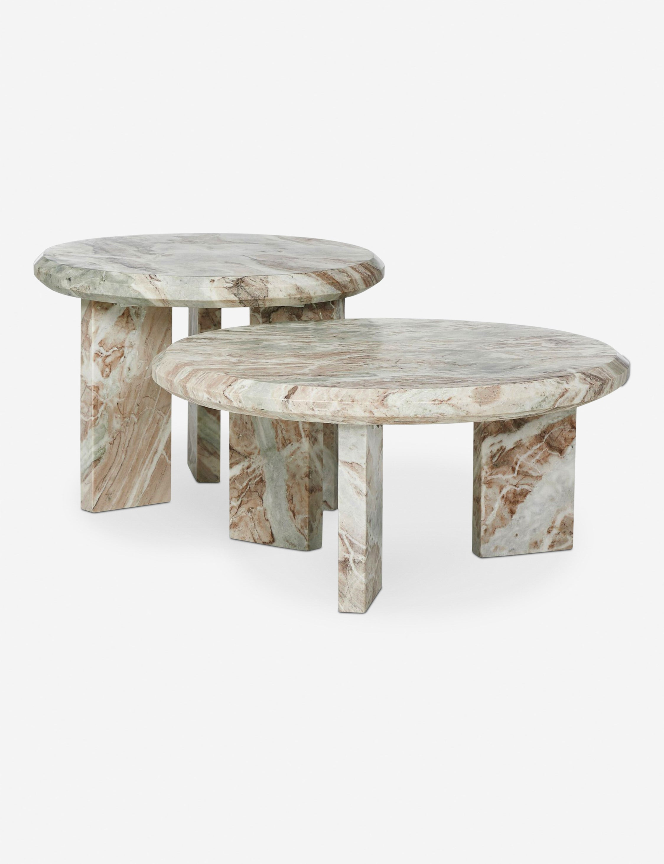 Kapala Nesting Coffee Table (Set of 2) - Taupe Marble