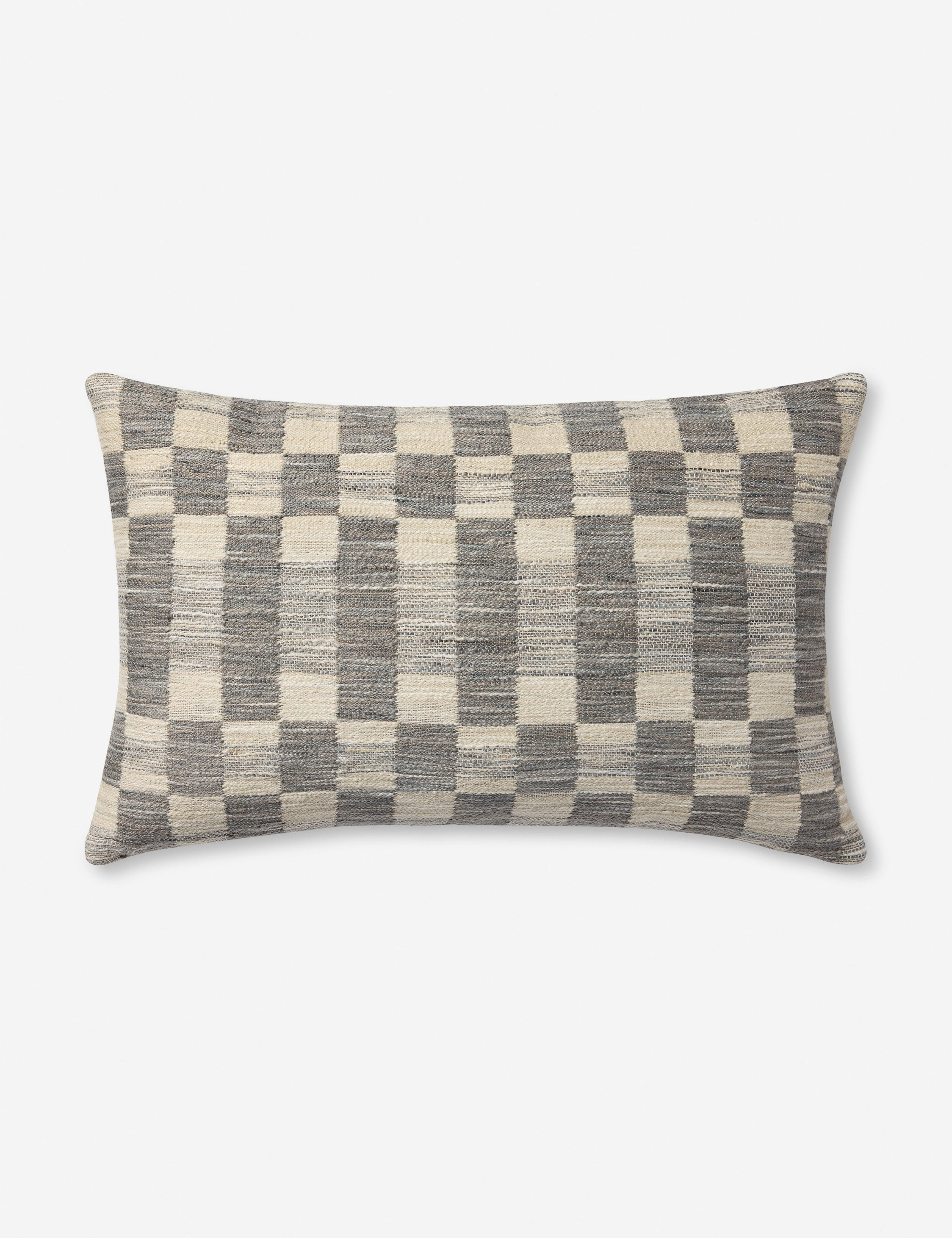Adams Pillow by Amber Lewis x Loloi - Charcoal and Ivory / 13" x 21" / Polyester