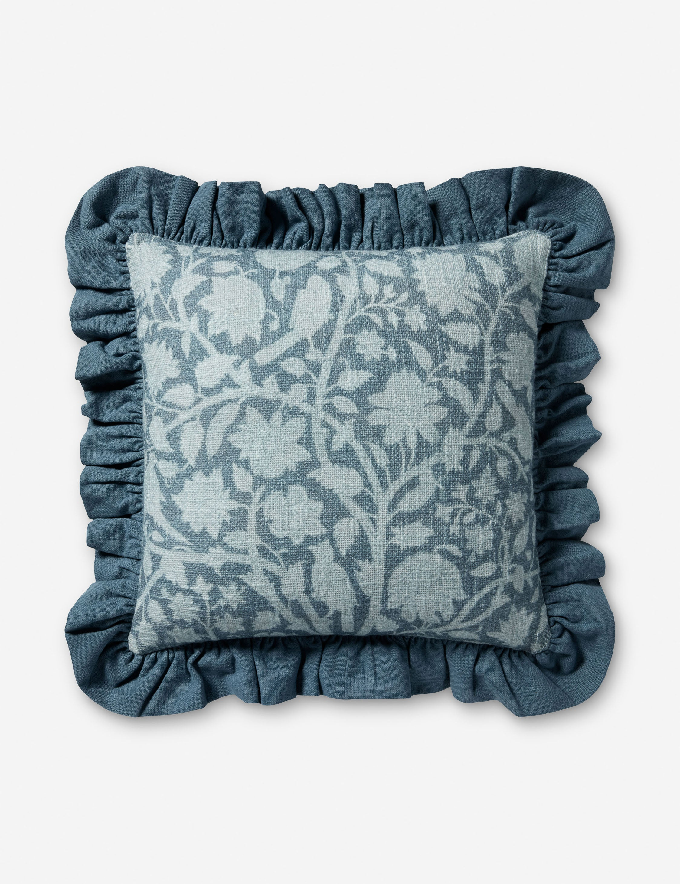 Kathleen Pillow by Chris Loves Julia x Loloi - Blue / 18" x 18" / Polyester