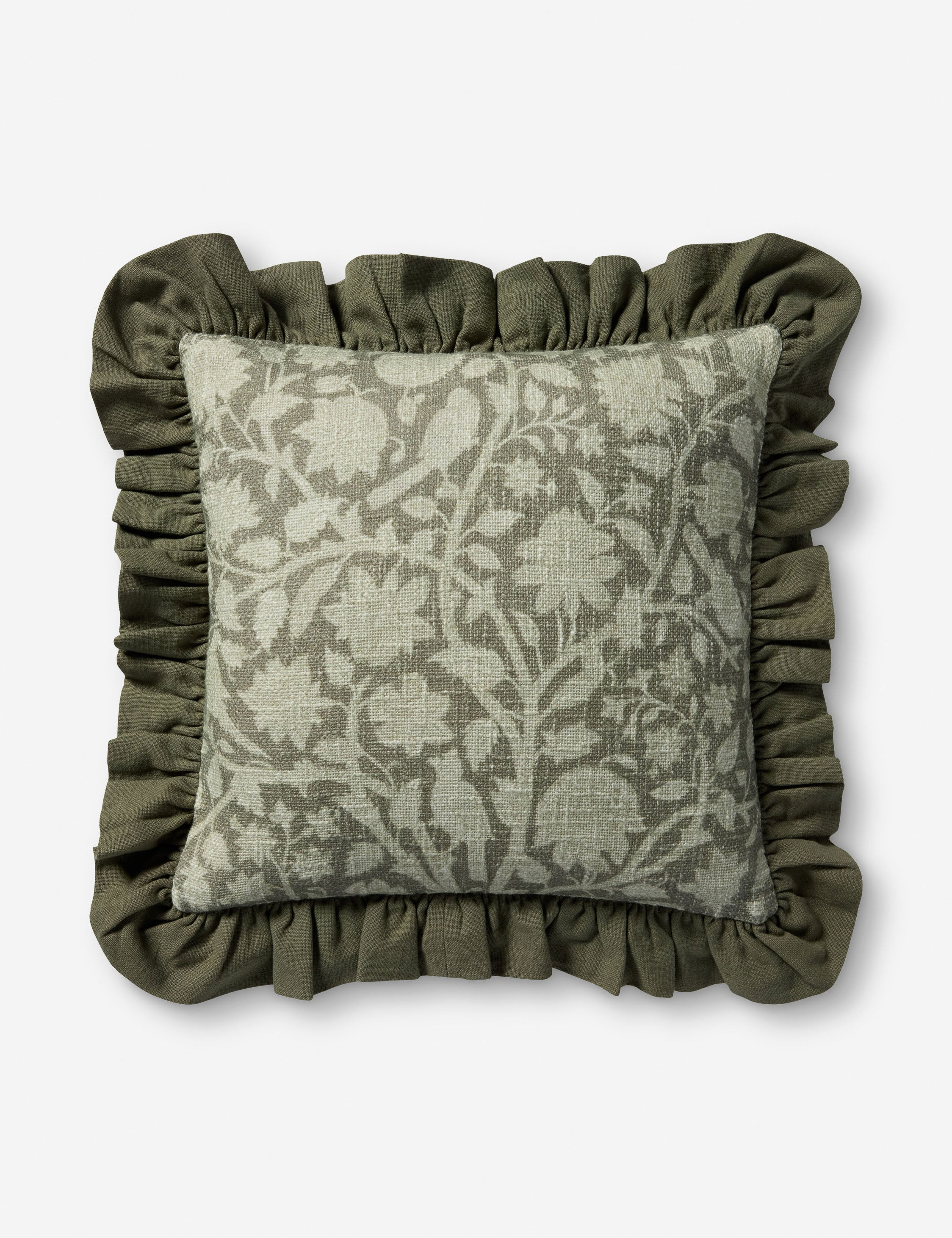 Kathleen Pillow by Chris Loves Julia x Loloi - Green / 18" x 18" / Polyester