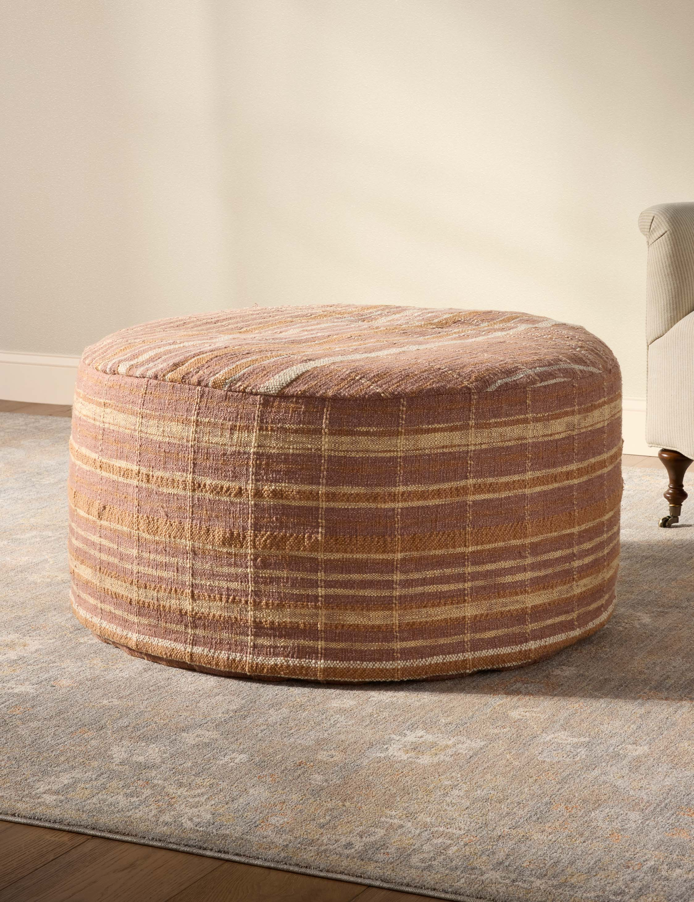 Wallace Pouf by Chris Loves Julia x Loloi - Clay