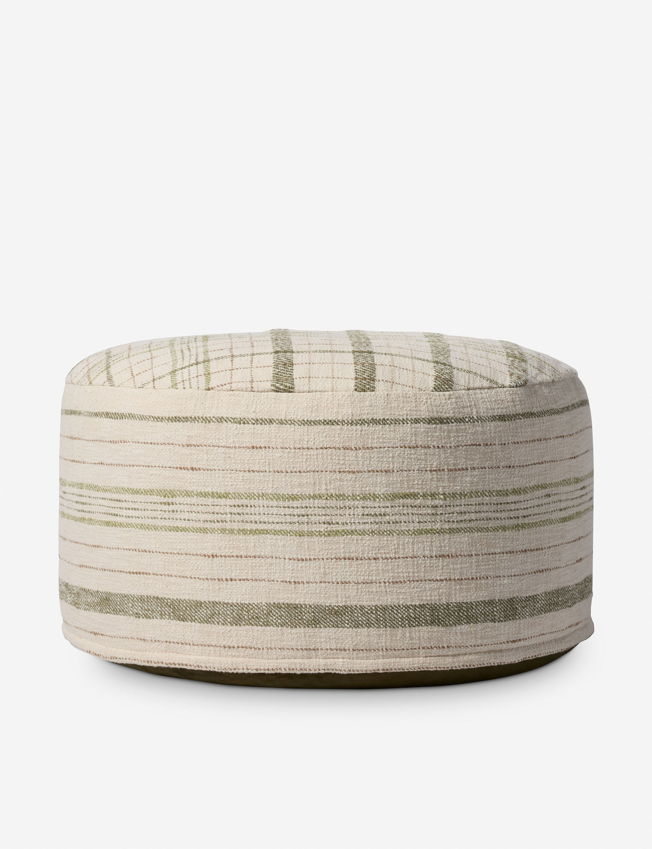 Wallace Pouf by Chris Loves Julia x Loloi - Cream