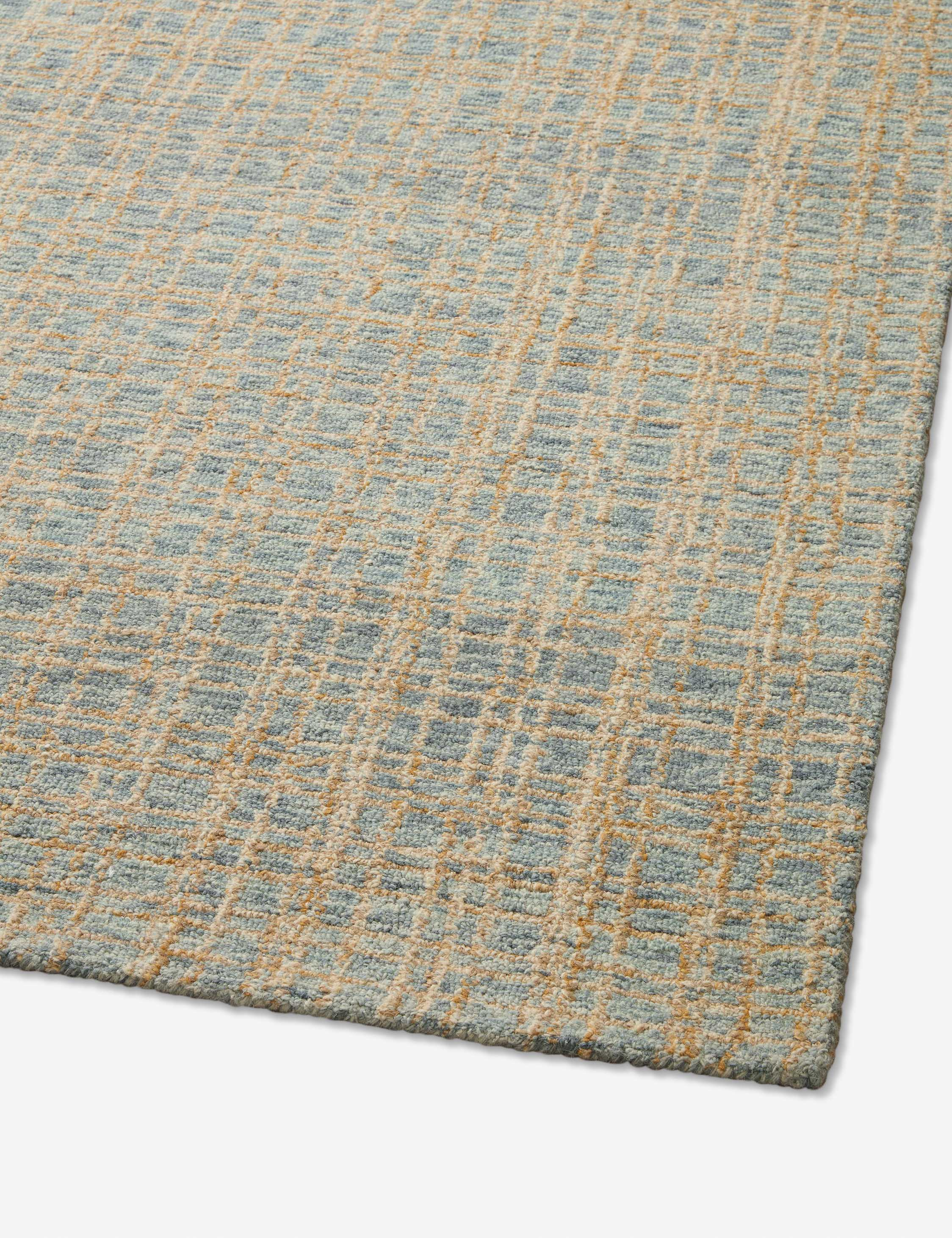 Polly I Hand-Tufted Wool Rug by Chris Loves Julia x Loloi - Blue and Sand / 3'6" x 5'6"